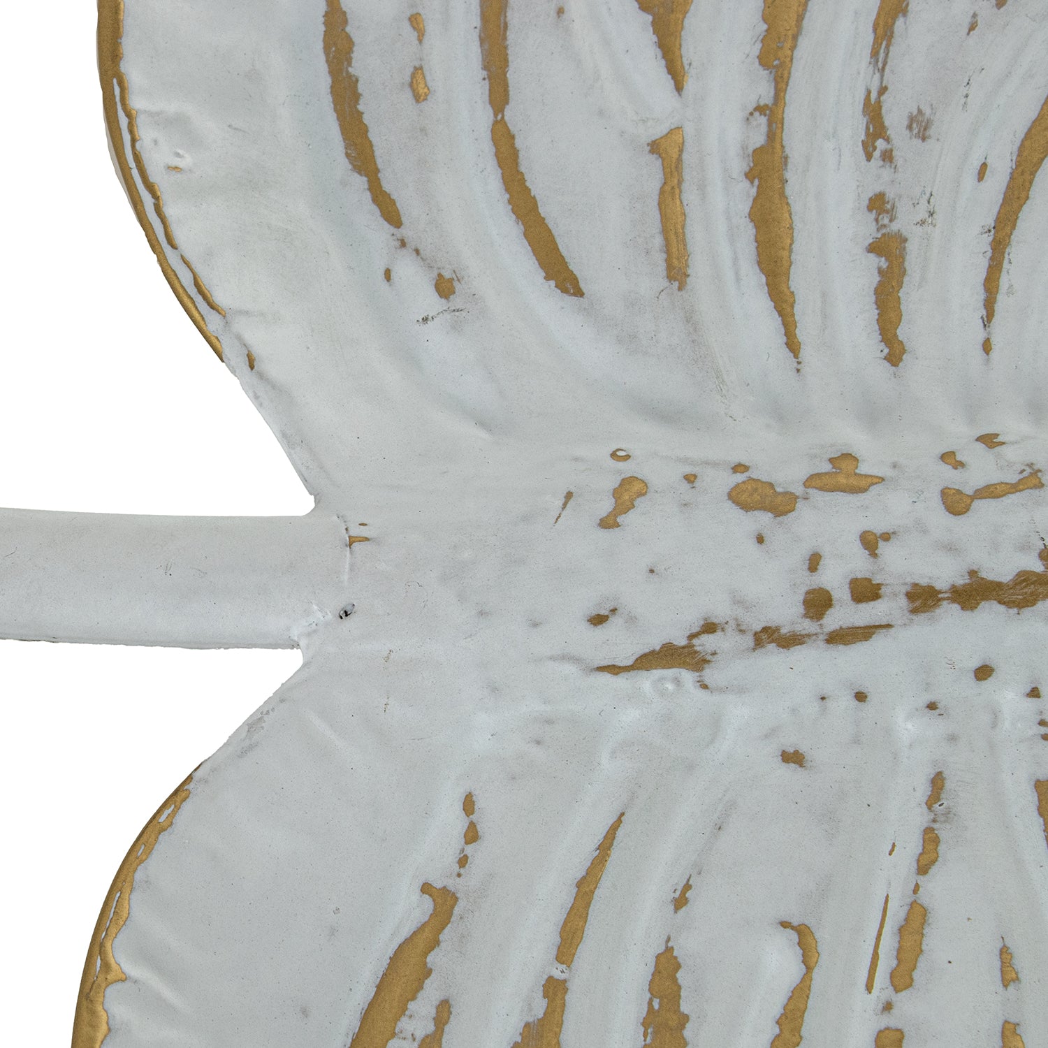 CENTRO FOLHA BRANCO/DOURADO 57X37CM