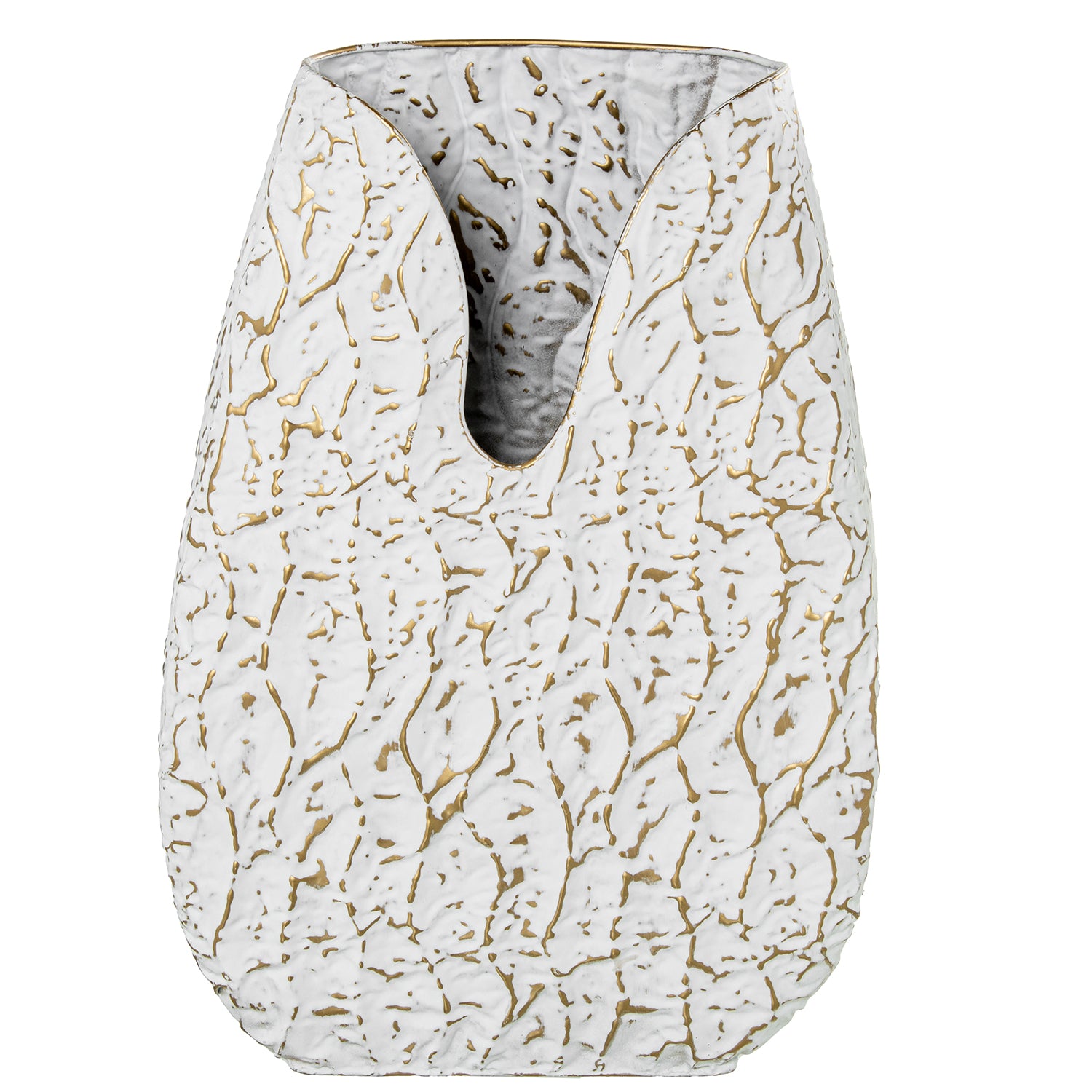 JARRA PÉROLA/DOURADA 32X13X44Cm