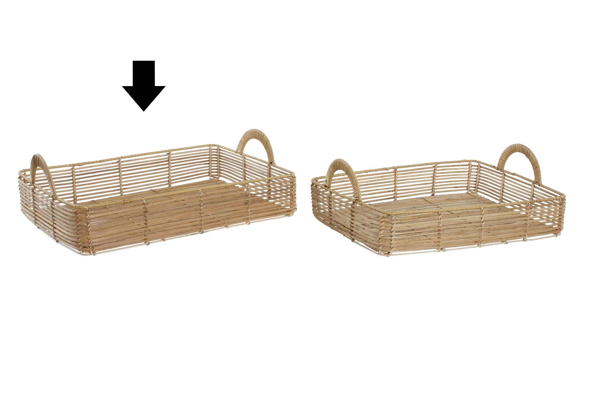 BANDEJA RATTAN 47X35X16CM