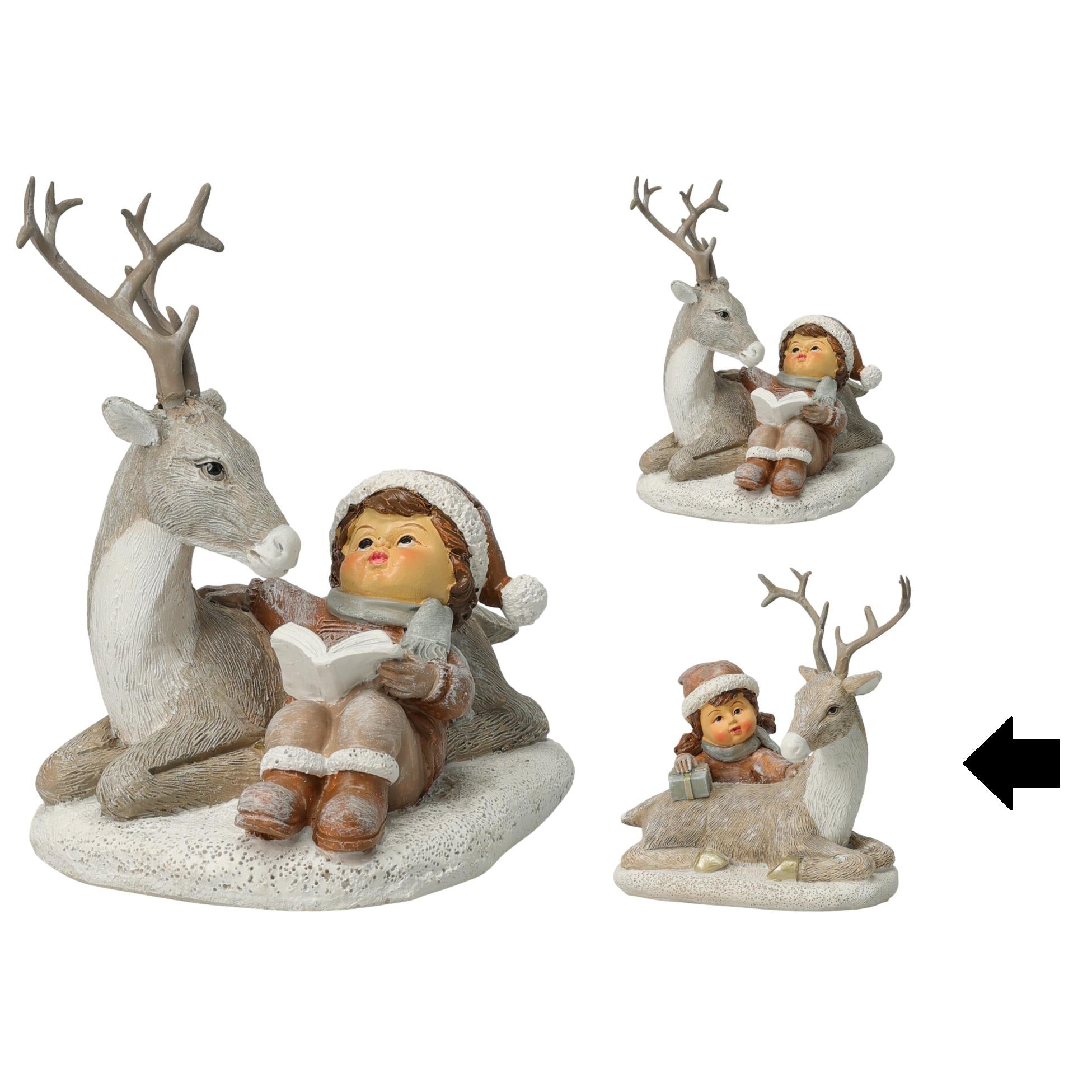 MENINA E VEADO 12Cm