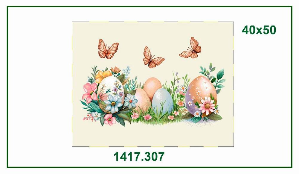 INDIVIDUAL OVOS PÁSCOA 1417 40X50Cm