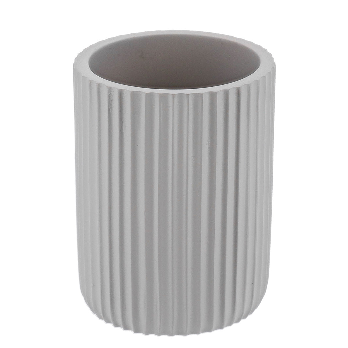 COPO CANELADO CINZA CLARO 7X9,5CM