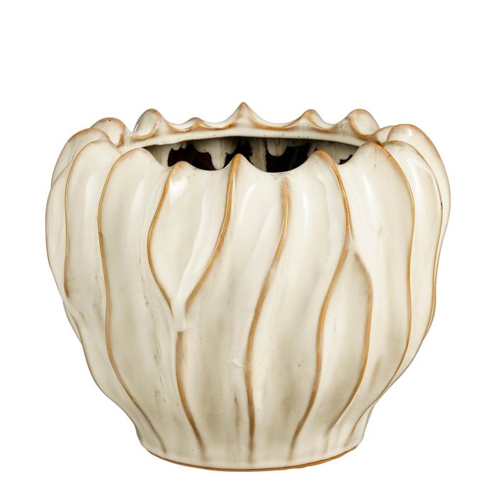 VASO BEGE/CASTANHO 27,5X22Cm