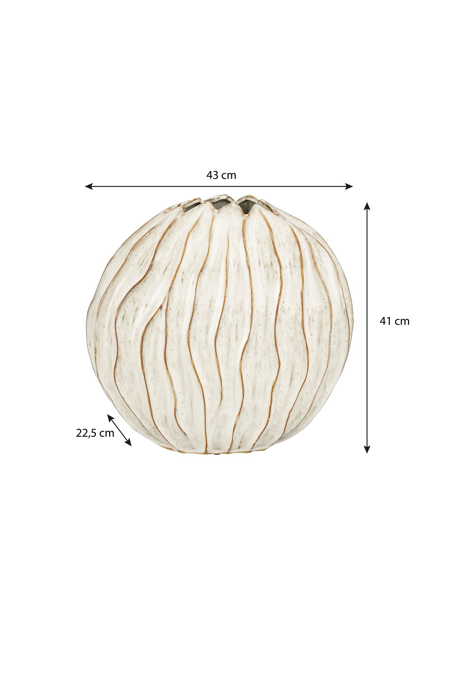 JARRA BEIGE/MARRÓN 43X23X41Cm