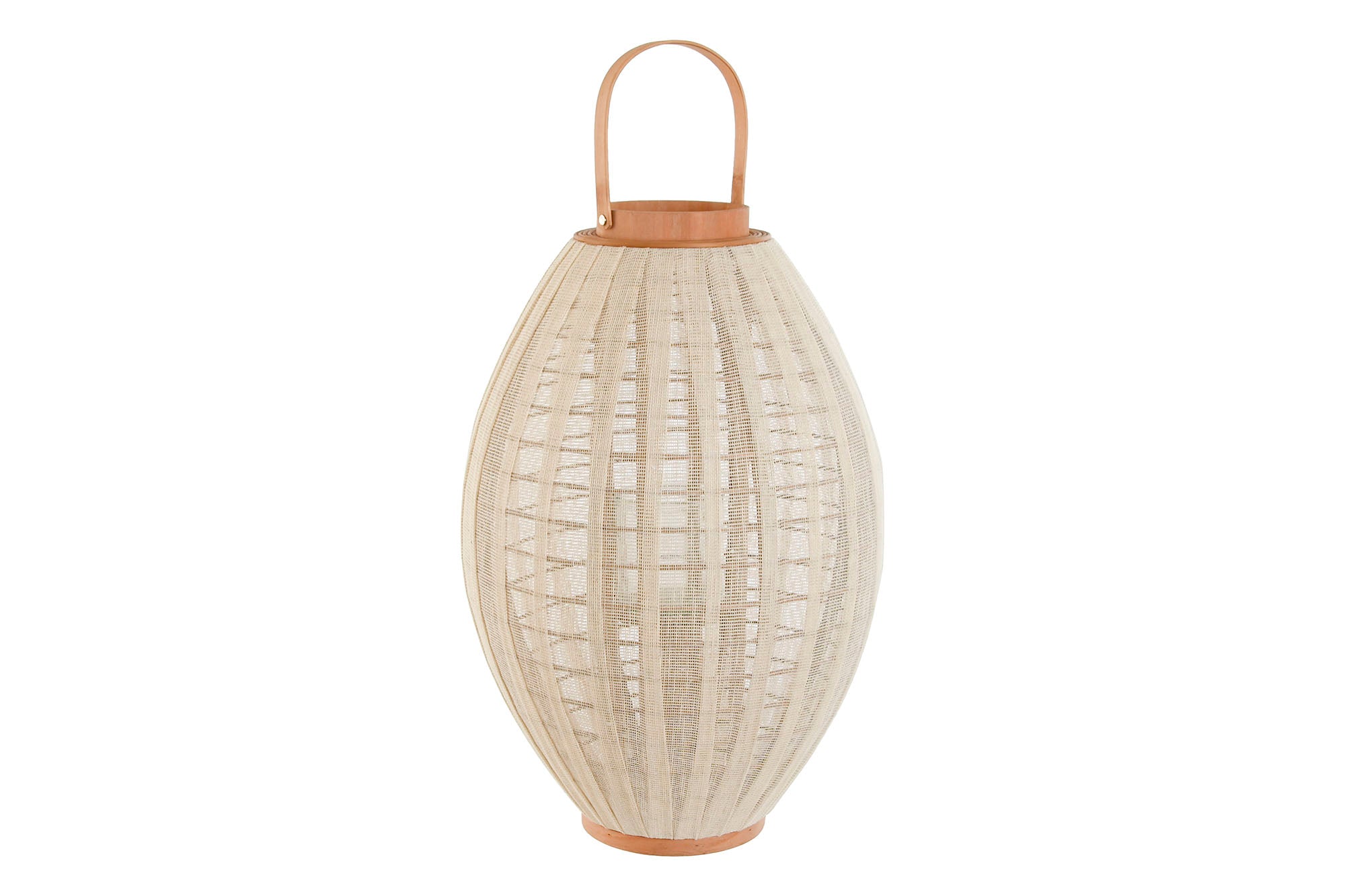LANTERNA MADEIRA LINHO 37X37X56CM