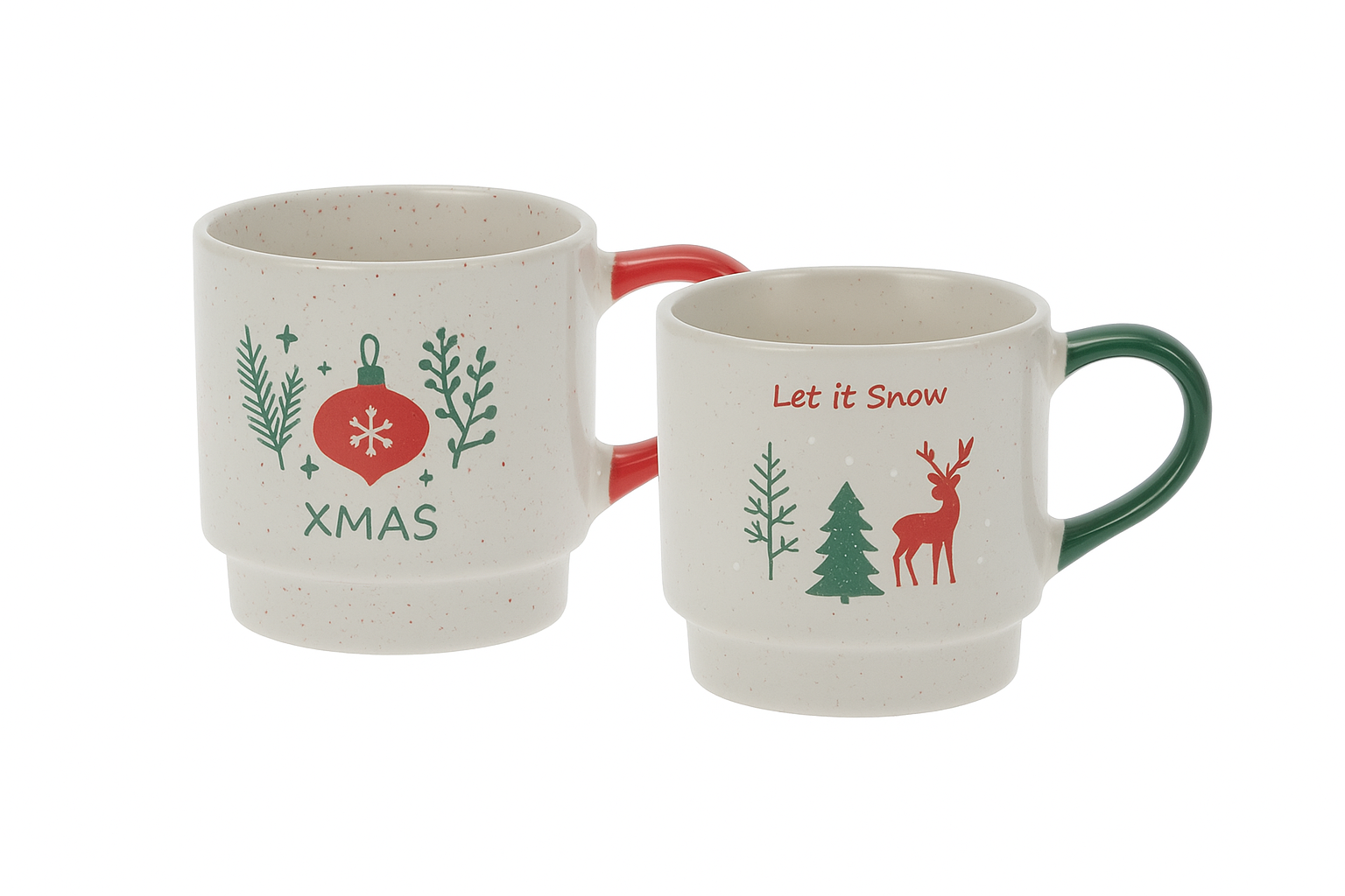 CONJ. 2 CANECAS XMAS/LET IT SNOW