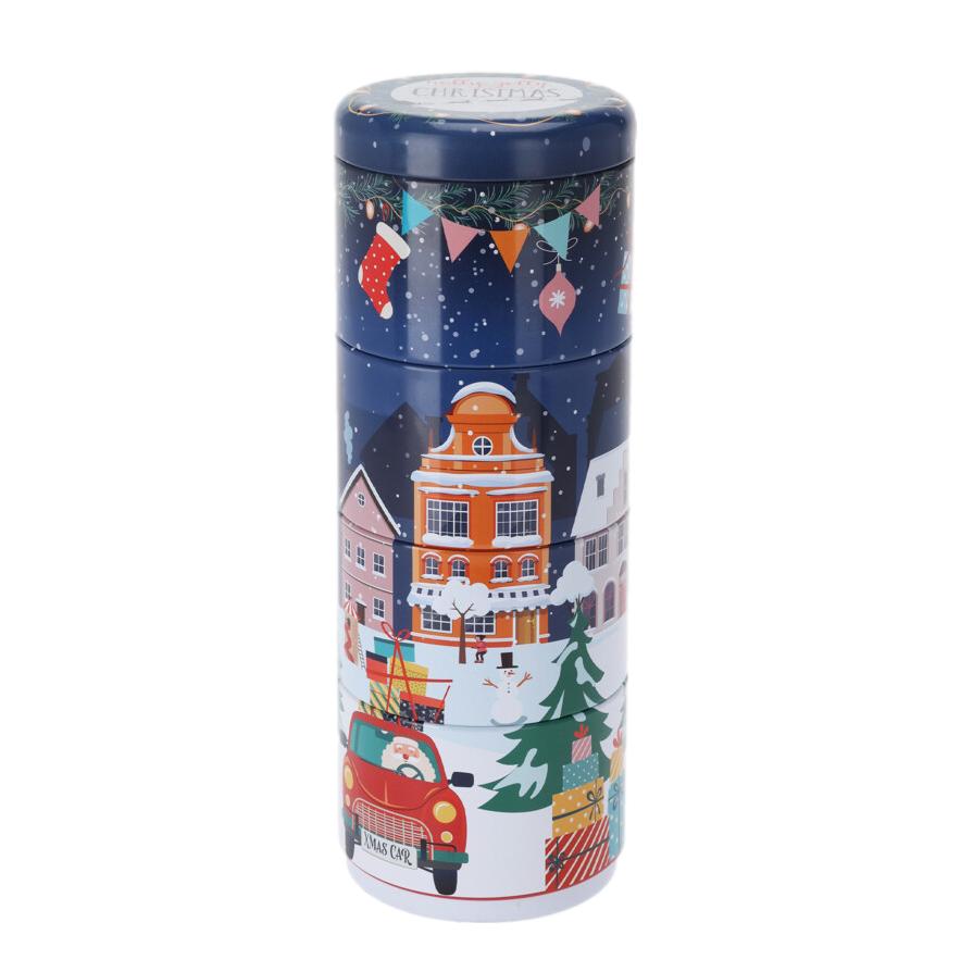 CONJ. 4 LATAS HOLLY JOLLY CHRISTMAS