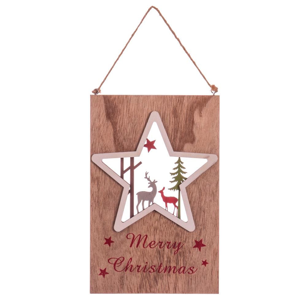 PLACA MERRY CHRISTMAS 14,5X22,5CM