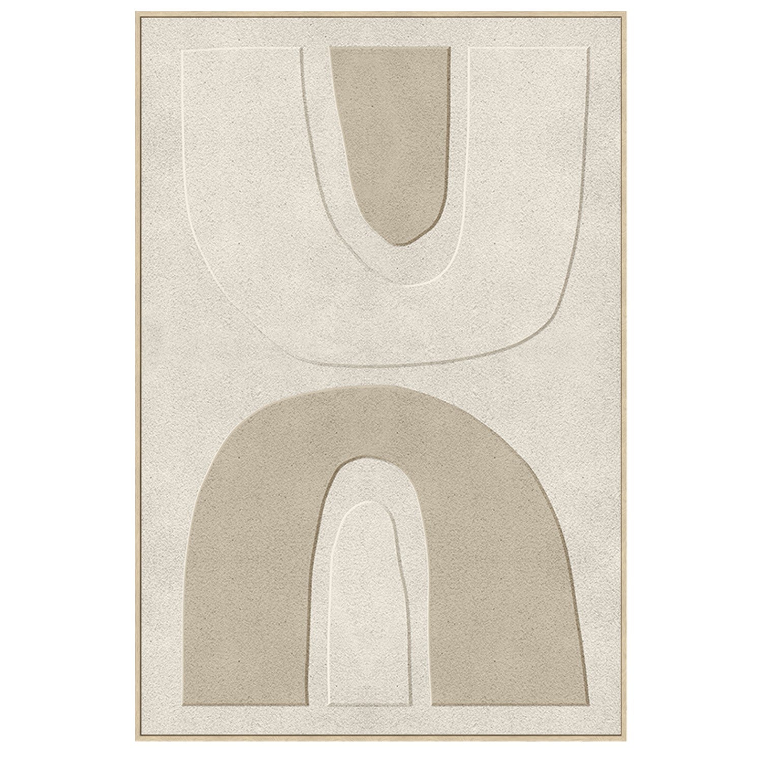 QUADRO ABSTRATO CRU/BEGE 80X120Cm