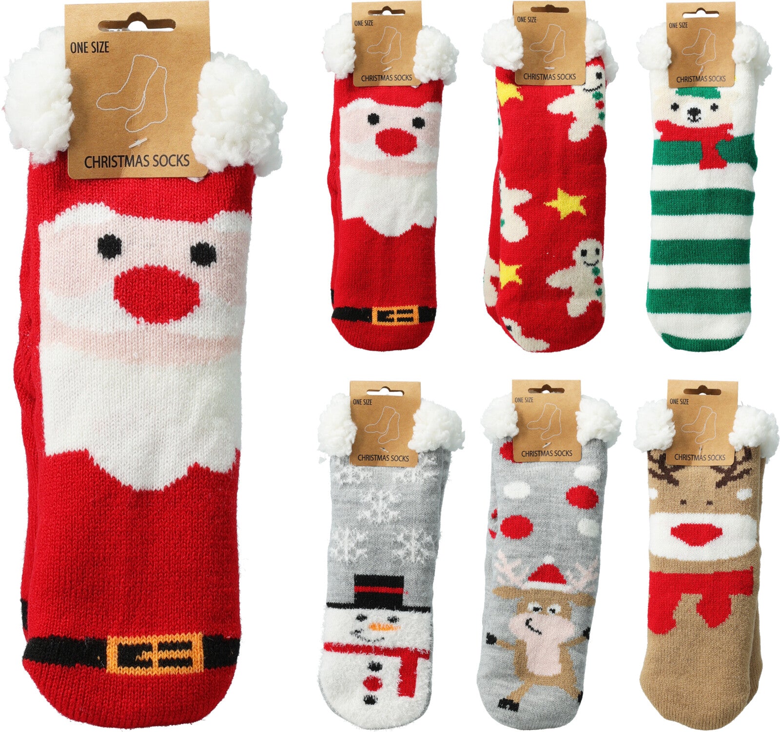 MEIAS NATAL INFANTIS C/ ANTIDERRAPANTE