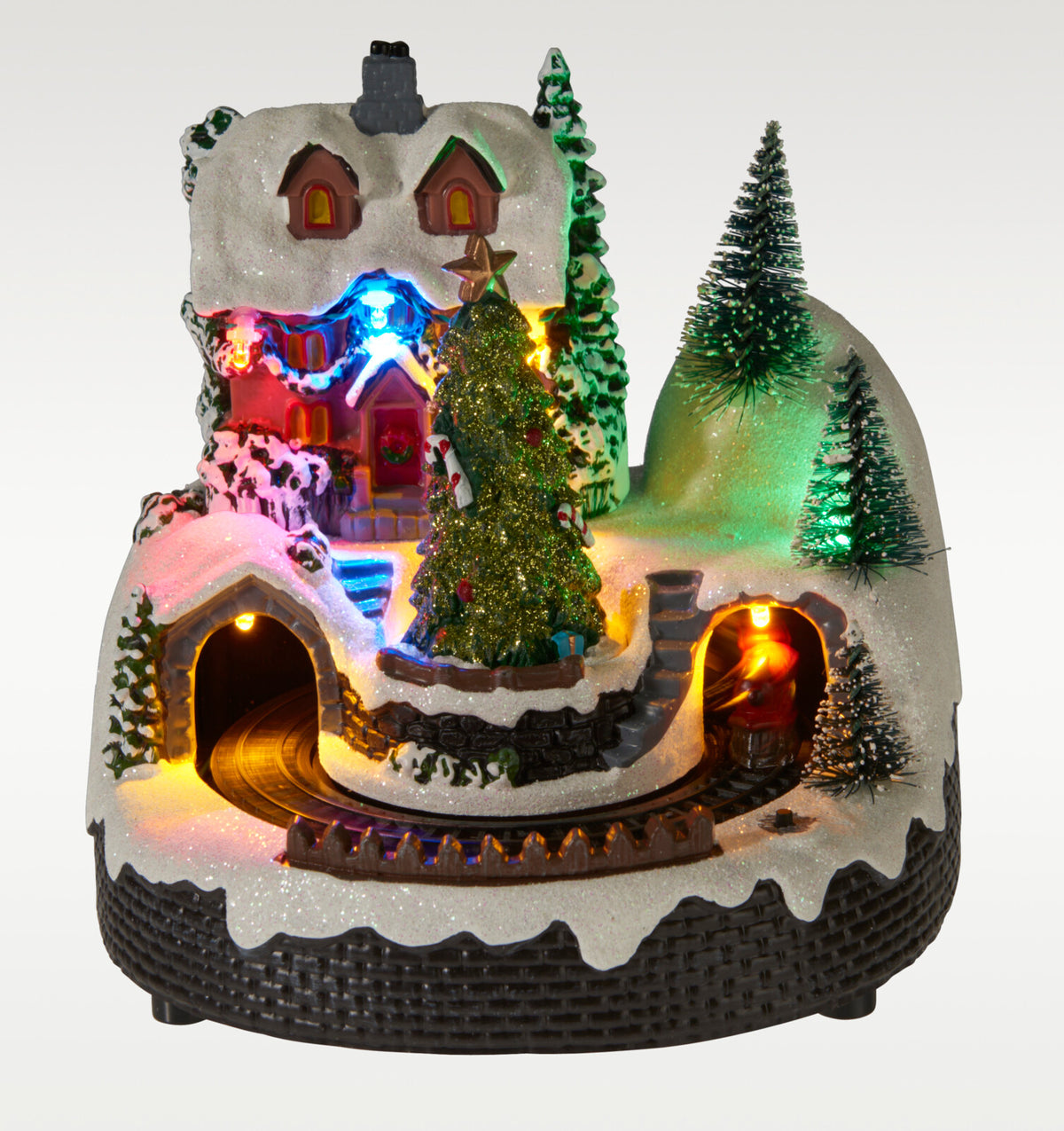 Vila de Natal/comboio com LED 16 cm (imagem 3)