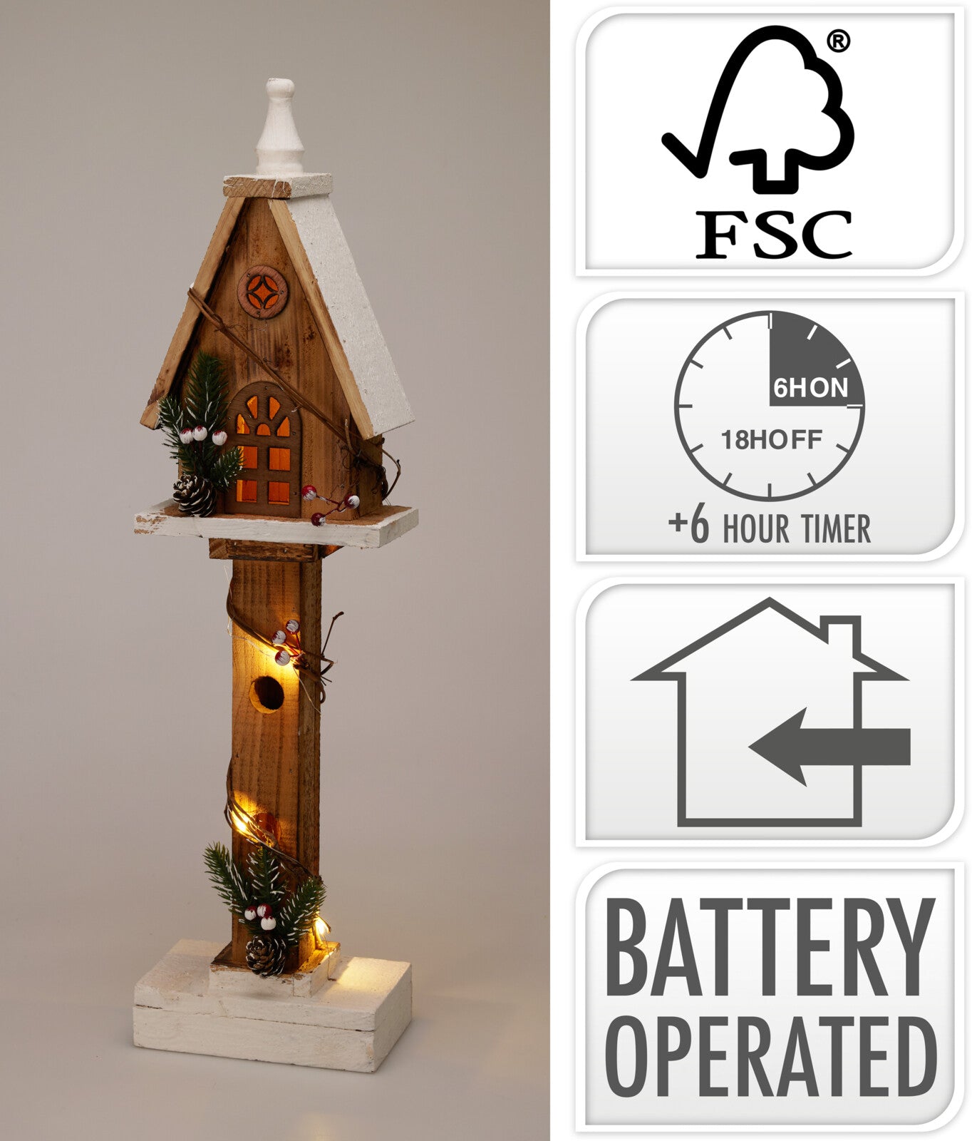 CASA NA ÁRVORE C/ LED 55Cm