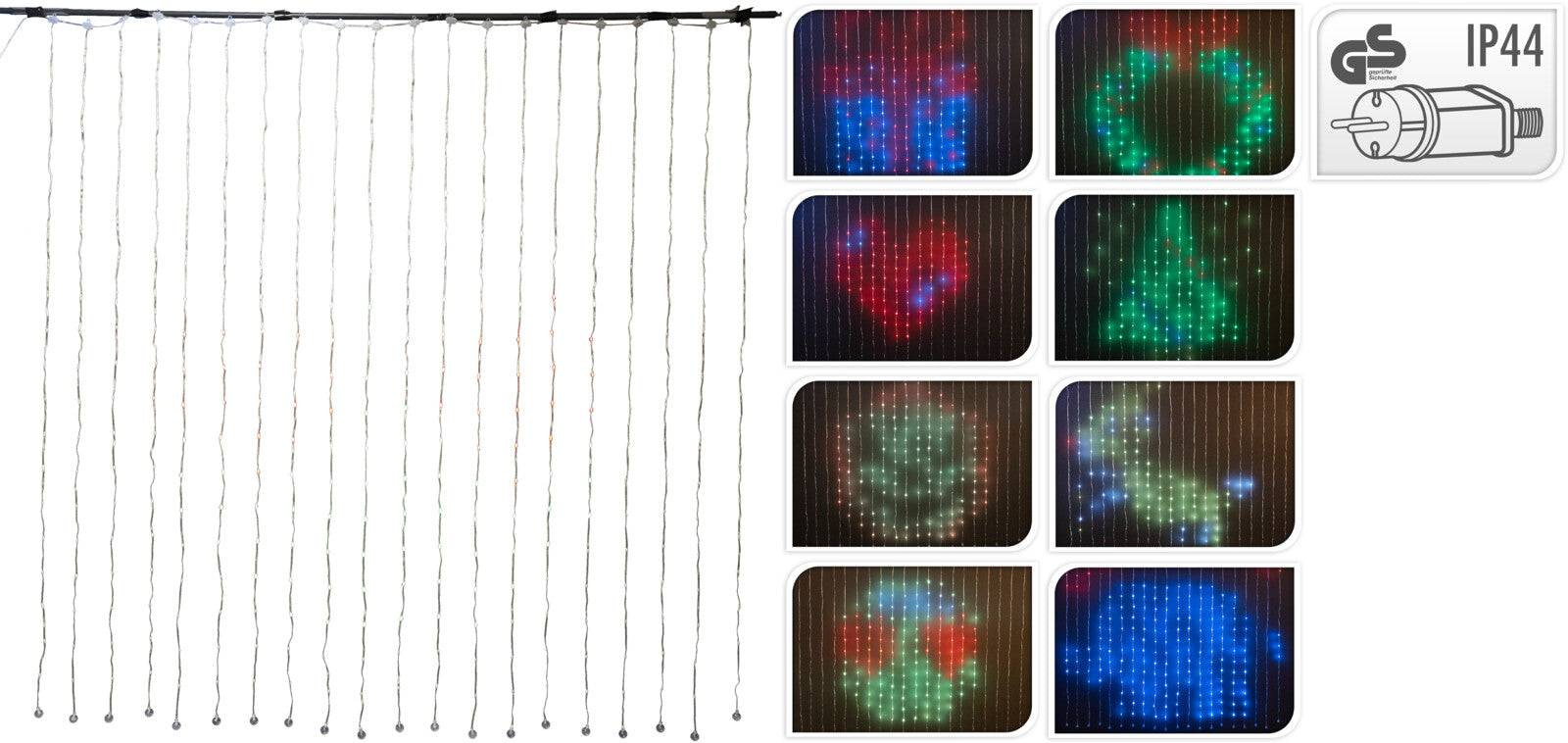 CORTINA DE LUZ 400LED 200X200Cm