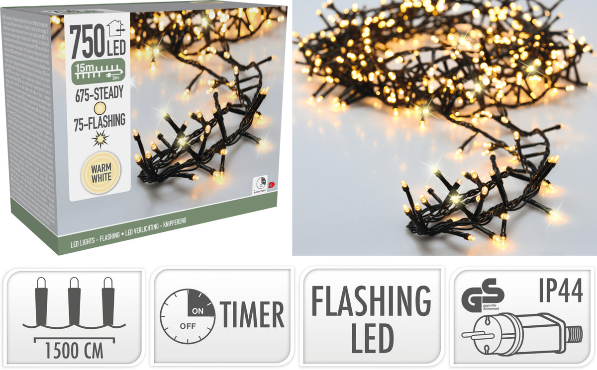 LUZES NATAL 750 LEDS 15m