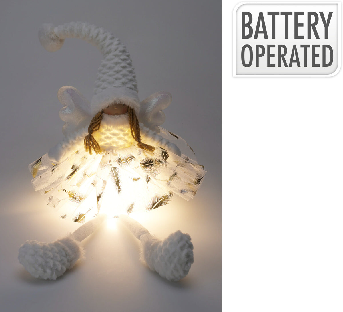 ANJO SENTADO C/ LED 60Cm