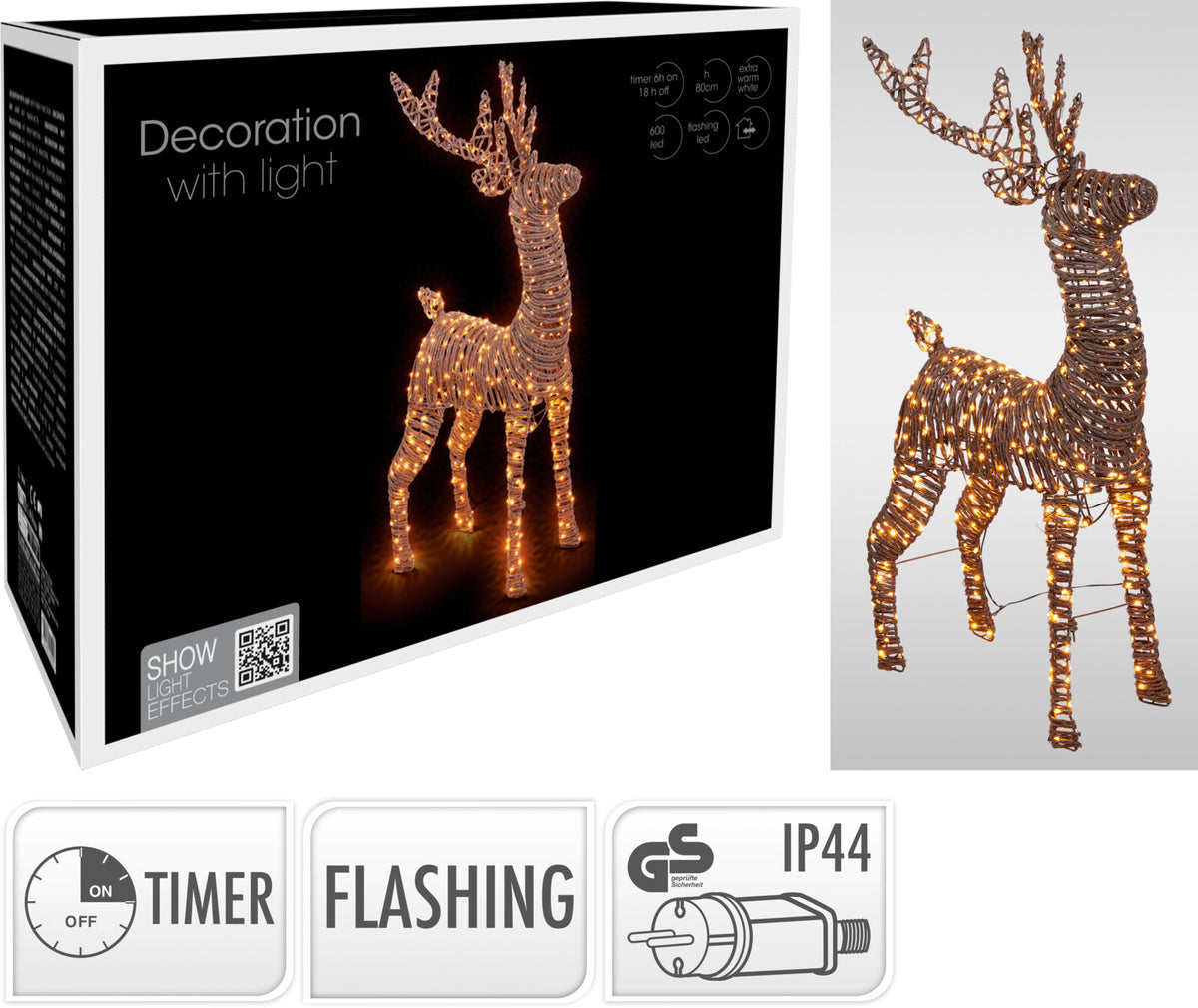 RENA C/ 600 LEDS 80Cm