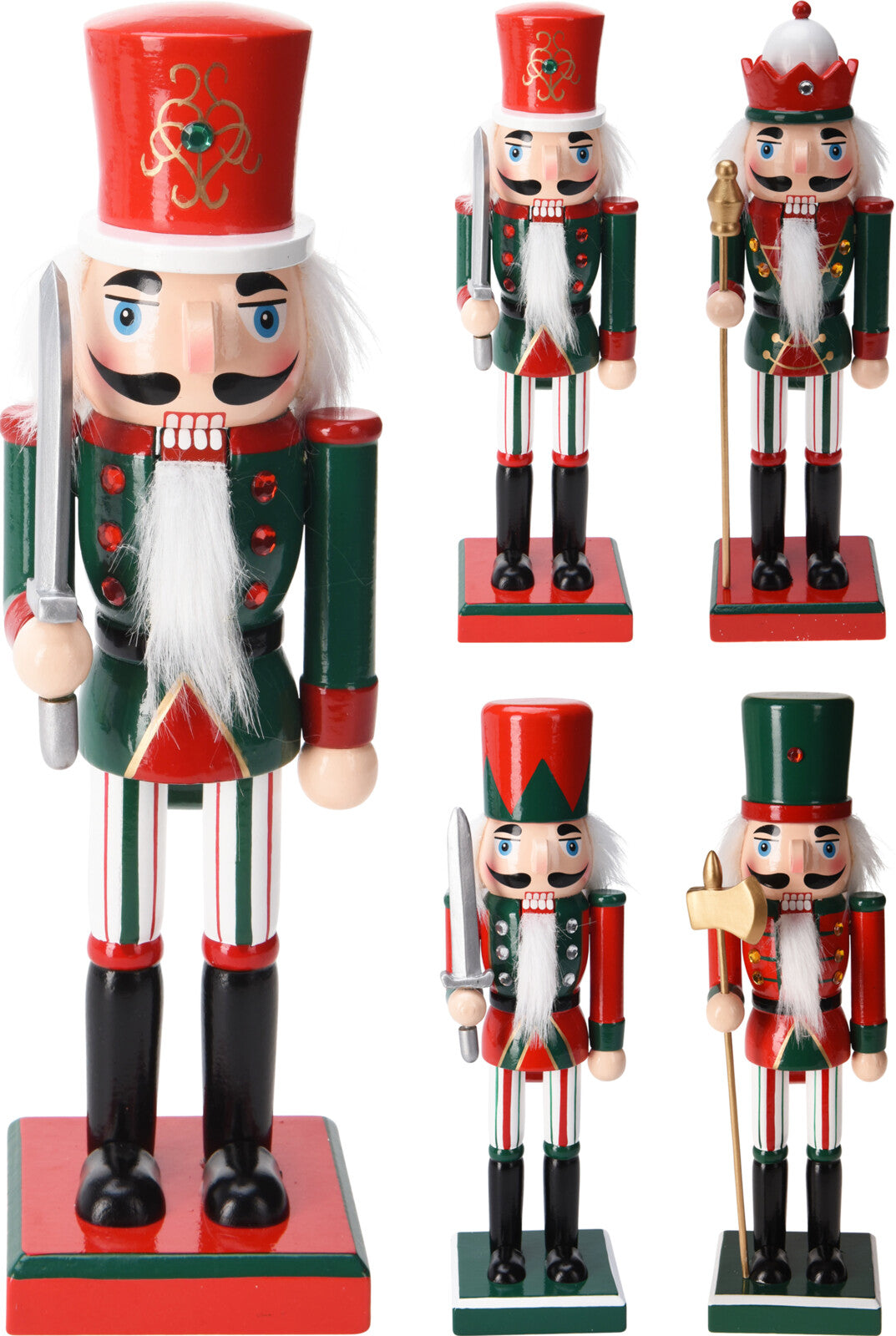 QUEBRA-NOZES VERMELHO/VERDE 25Cm