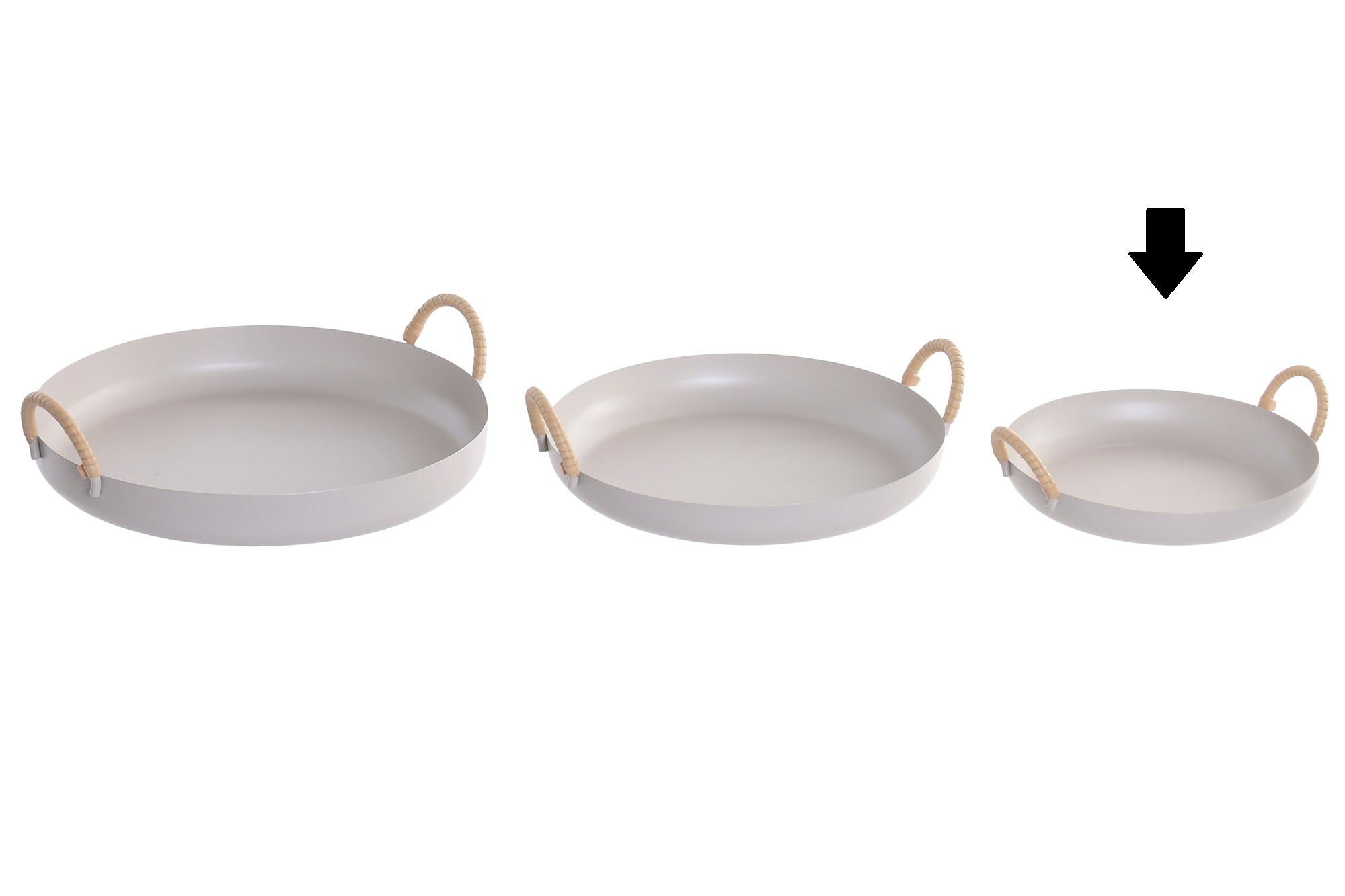 BANDEJA TAUPE 19X19X6,5Cm