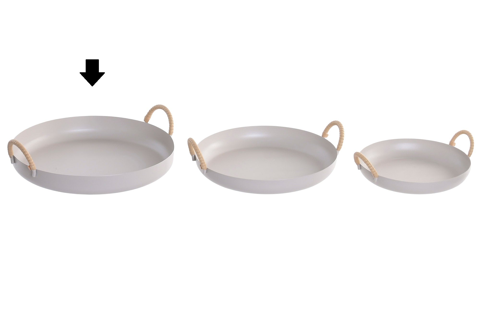 BANDEJA TAUPE 28X28X8Cm