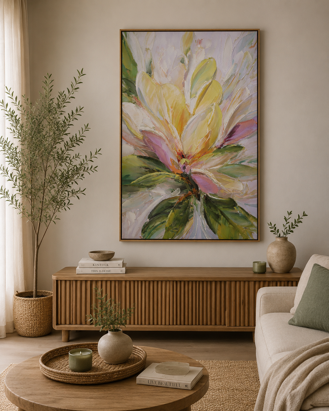 QUADRO FLOR COLORIDA 83X123Cm