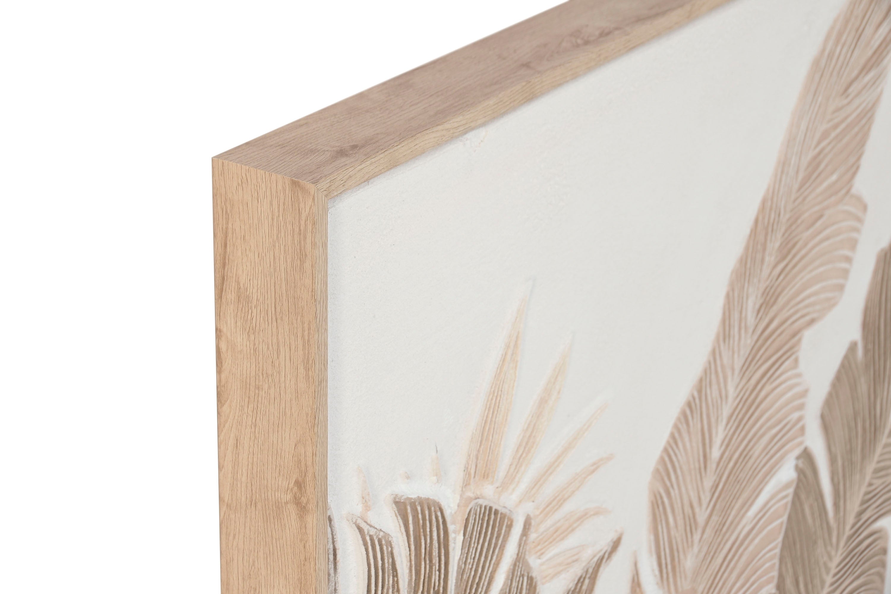 QUADRO PALMEIRA BEGE 102,5X102,5Cm