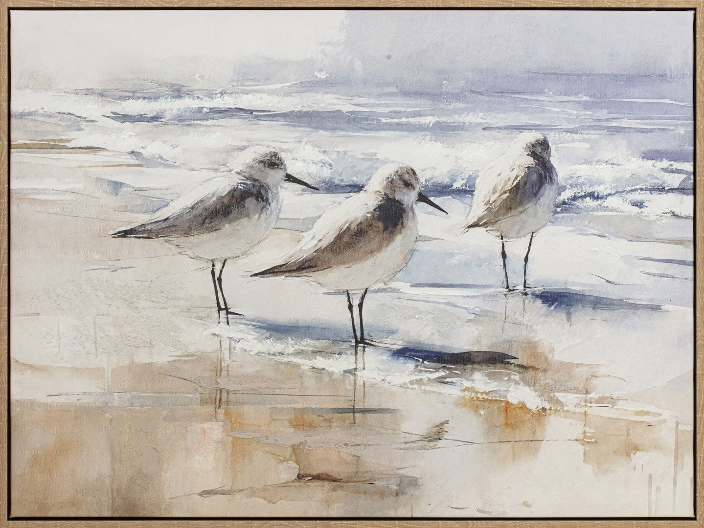 QUADRO PÁSSAROS/PRAIA 80X60Cm