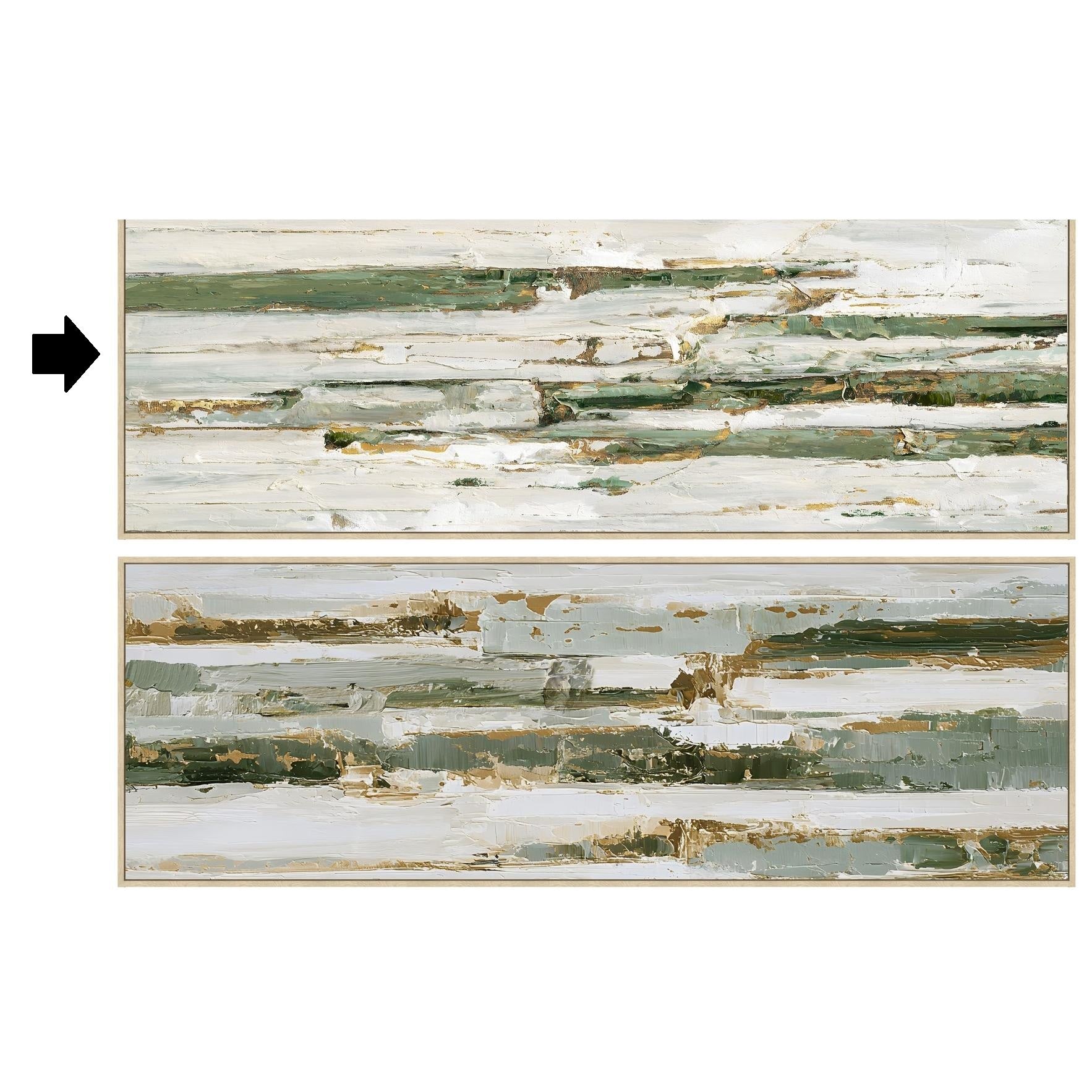 QUADRO ABSTRATO VERDE 153X53Cm