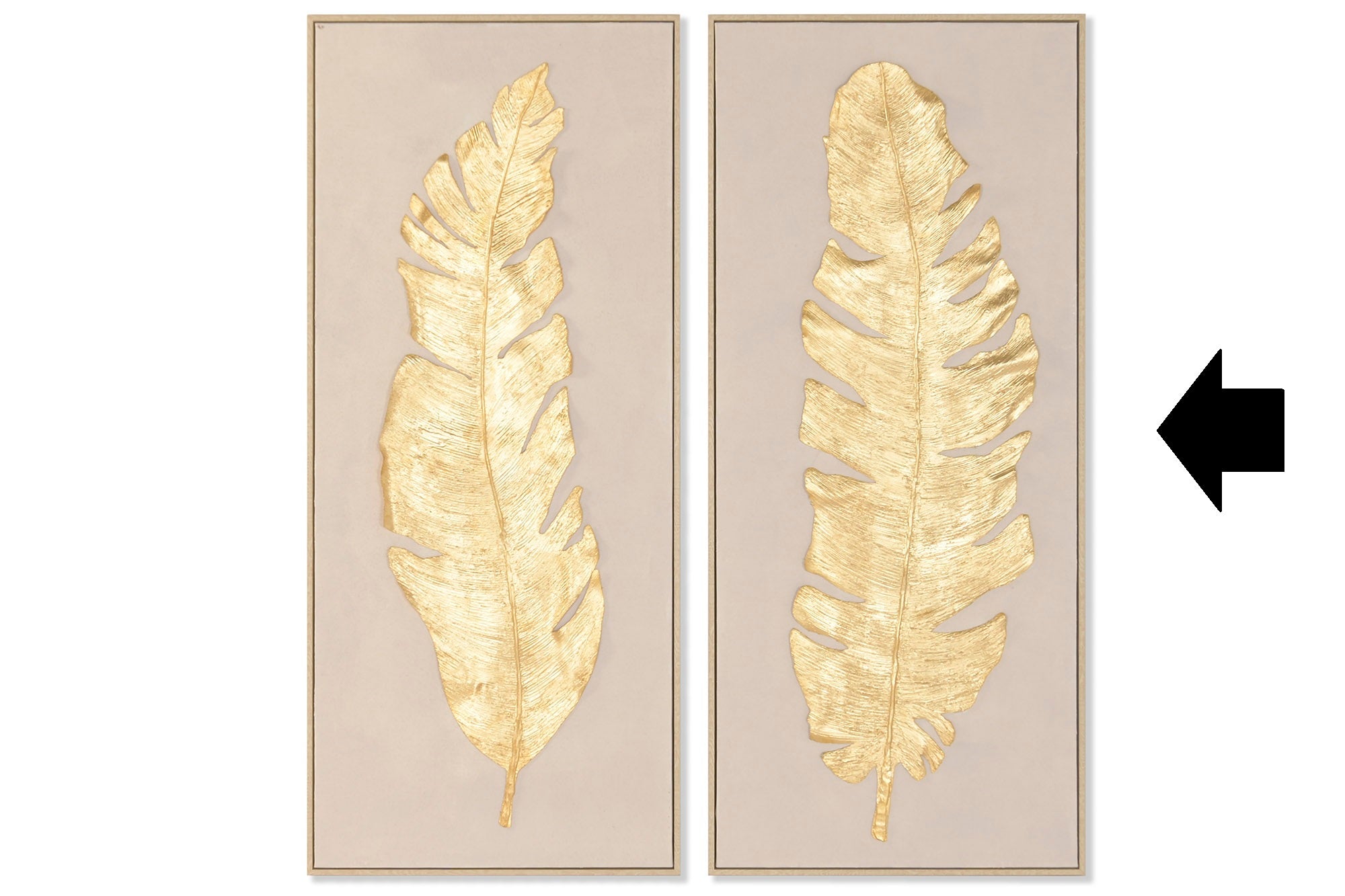 QUADRO FOLHA DOURADA 60X140Cm