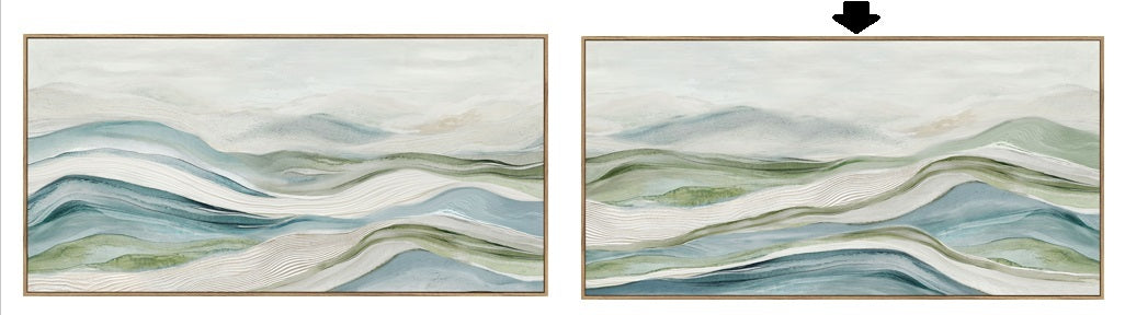 QUADRO ABSTRATO AZUL/VERDE 140X70Cm
