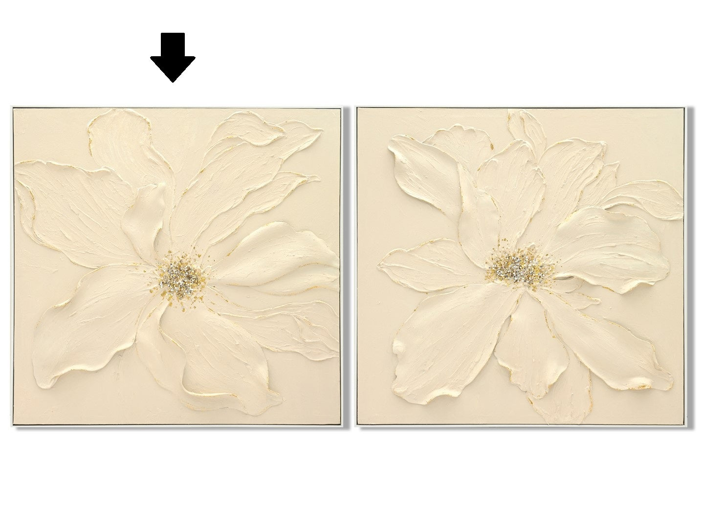 CUADRO FLOR 82X82Cm