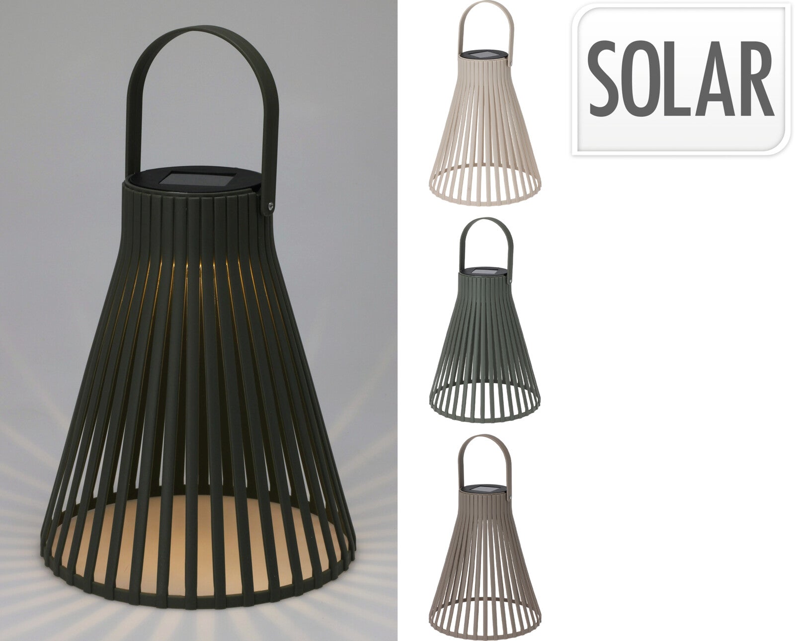 LANTERNA C/ LUZ ENERGIA SOLAR 24Cm