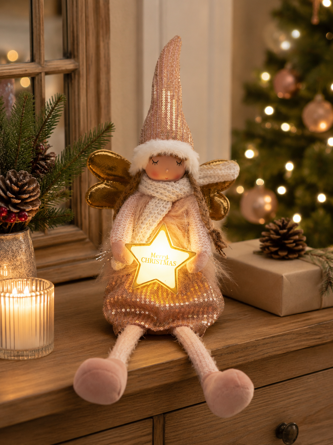 ANJO ESTRELA C/ LED 60Cm