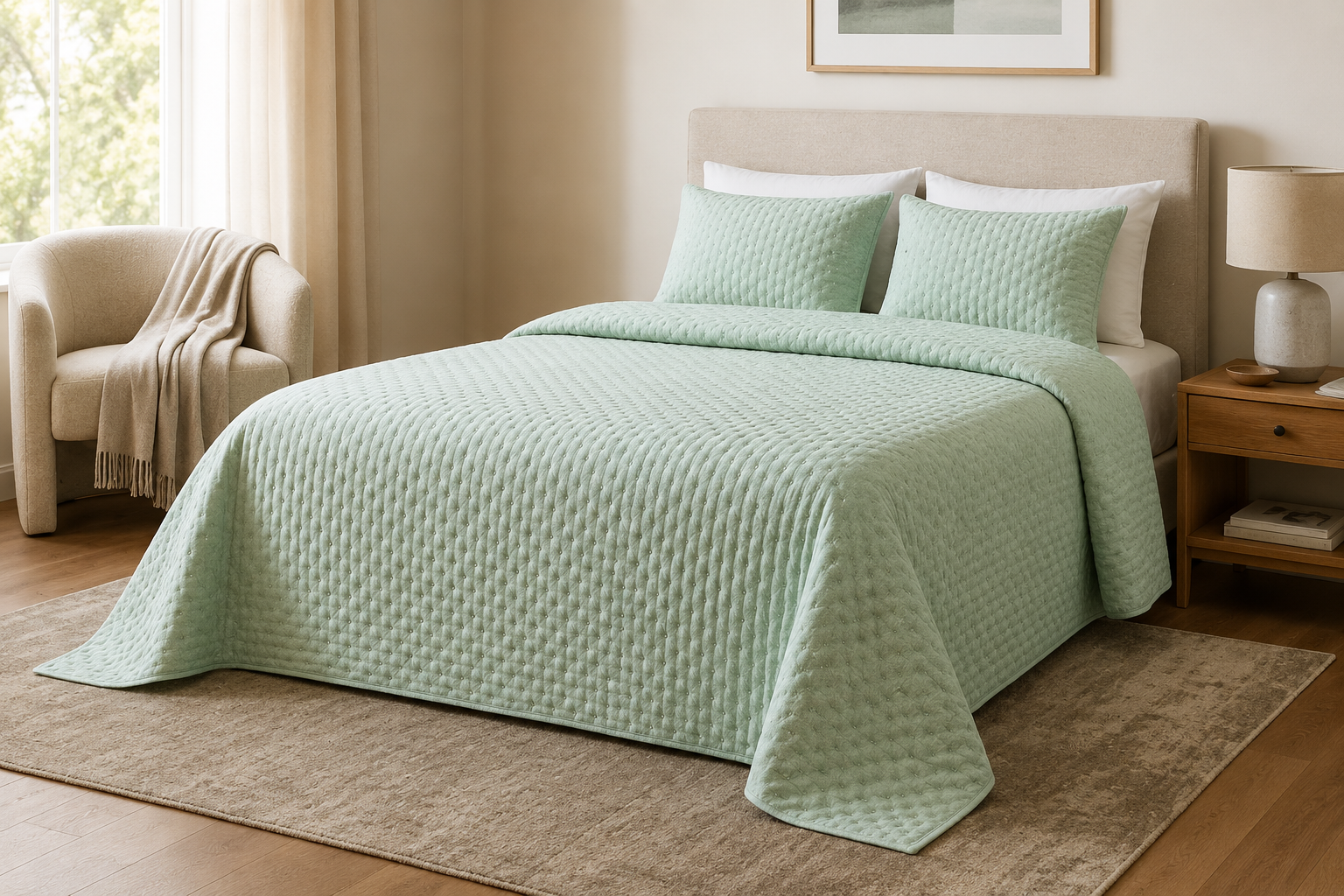 COLCHA BASIC MENTA 250X260Cm