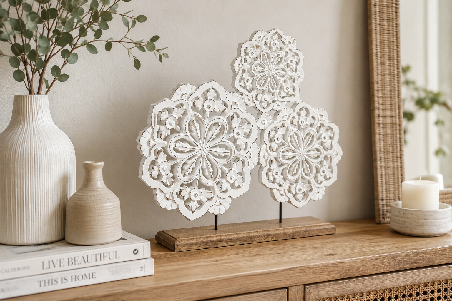 ESTATUETA MANDALAS 51X9X44Cm