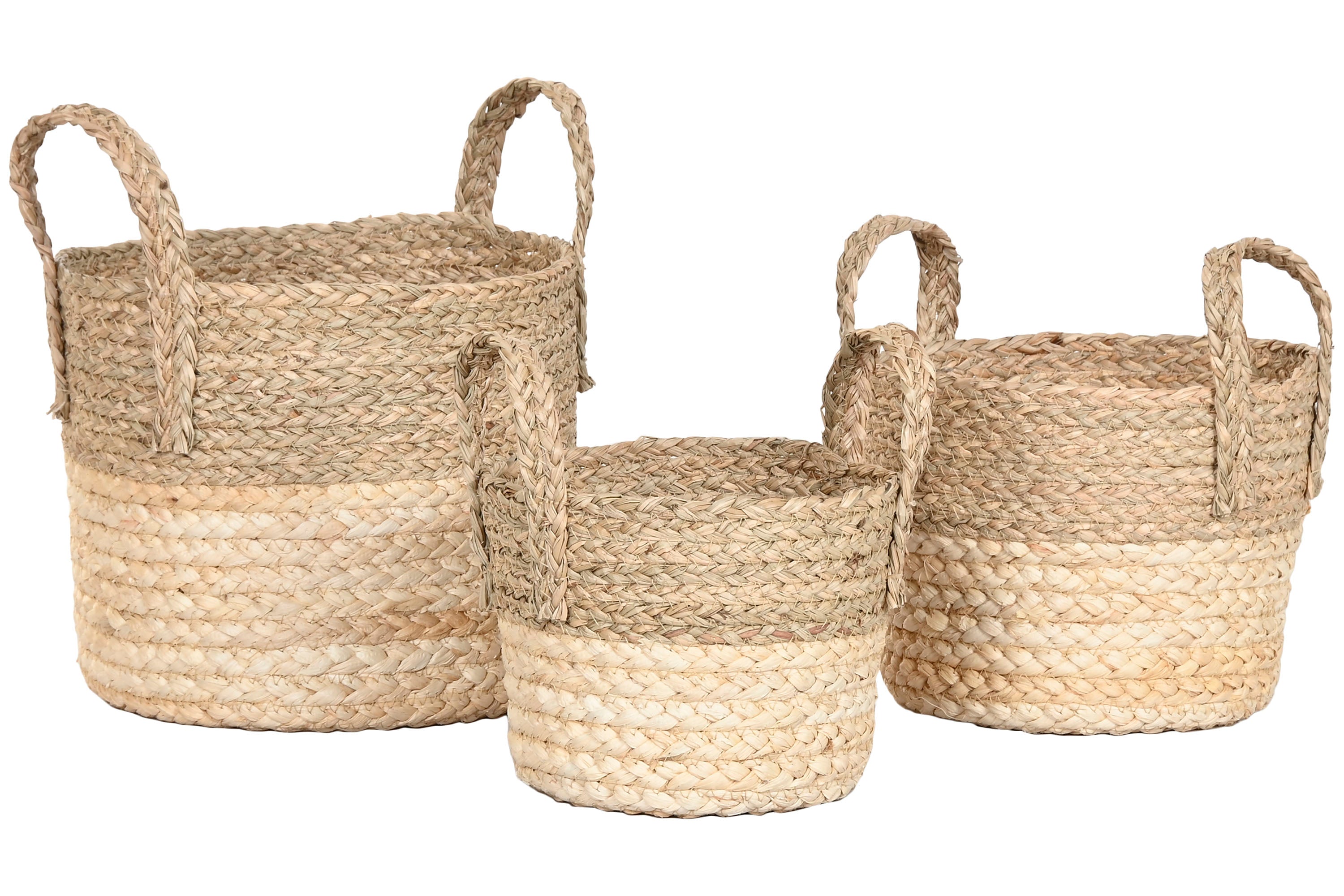 CESTO FIBRA NATURAL 28X28X32Cm