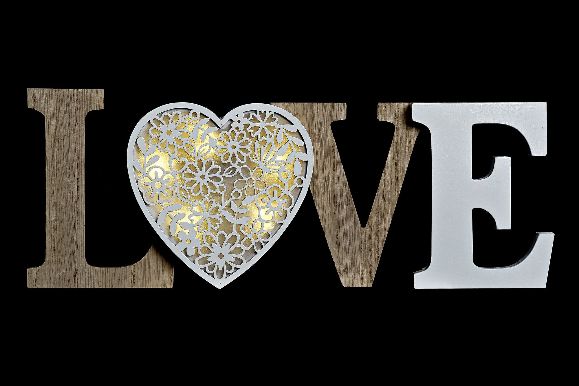 ESTATUETA LOVE C/ LED 42,5X4X15Cm
