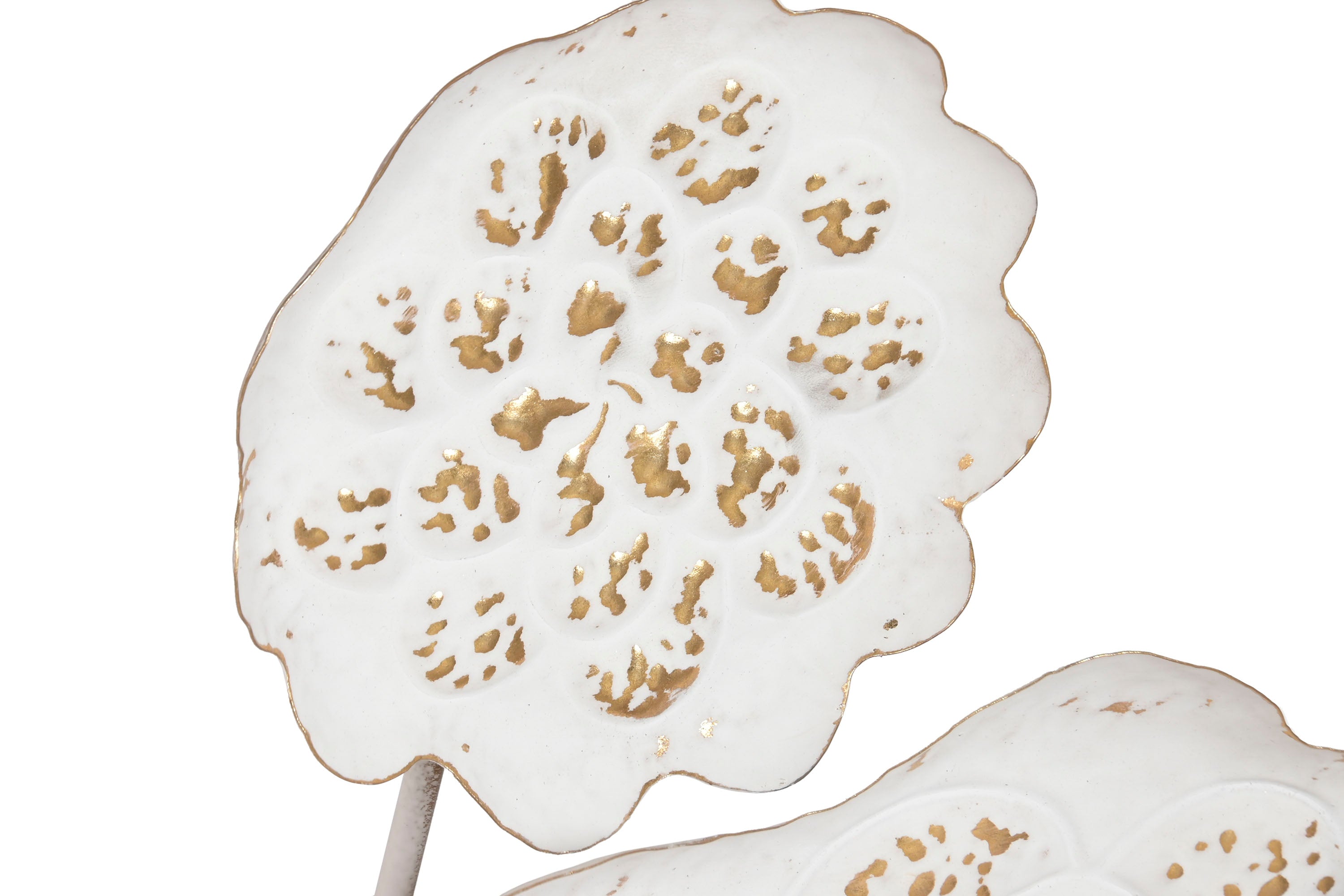 PEÇA METAL BRANCA/DOURADA 137X56,5Cm