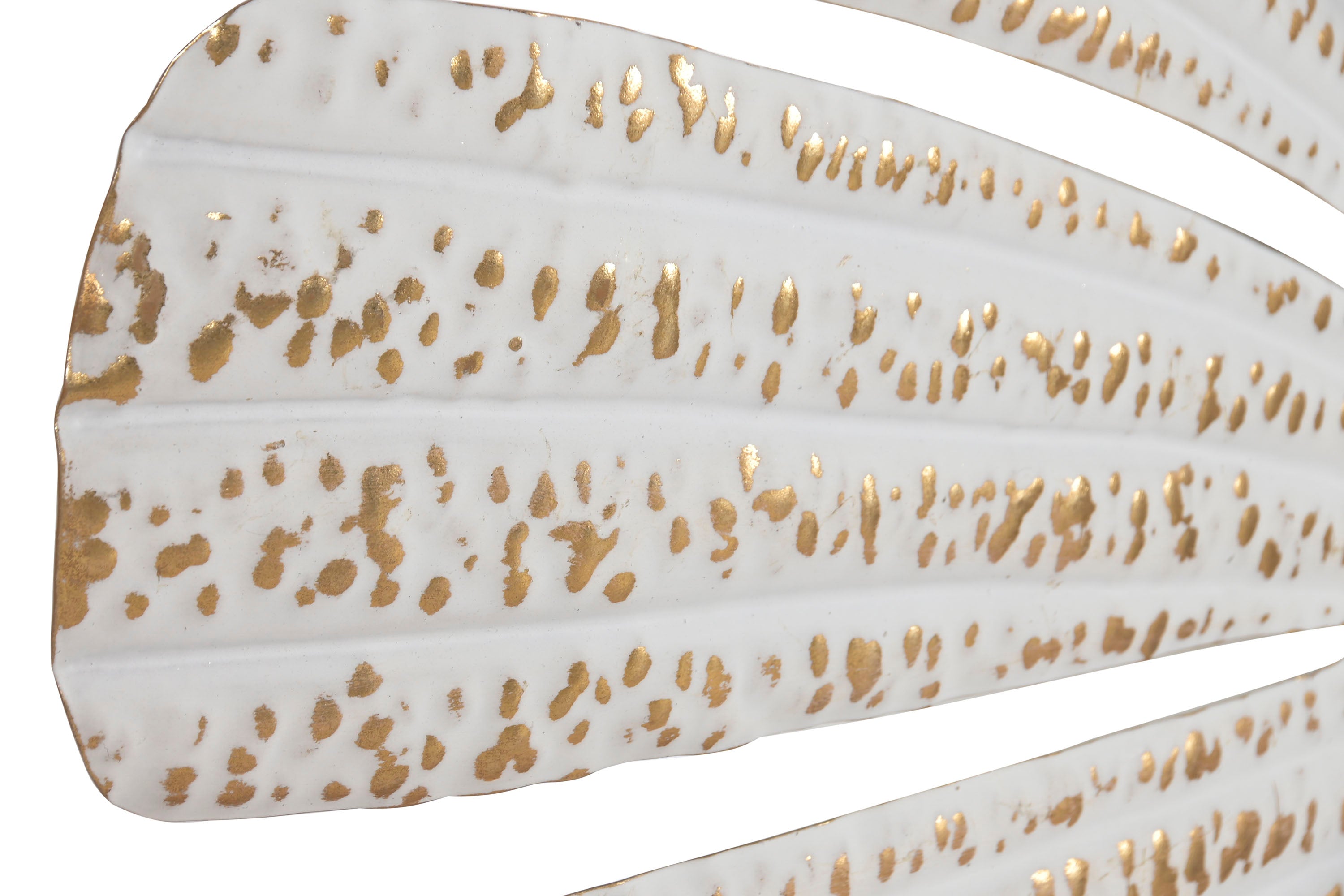 BORBOLETA METAL BRANCA/DOURADA 84X72Cm