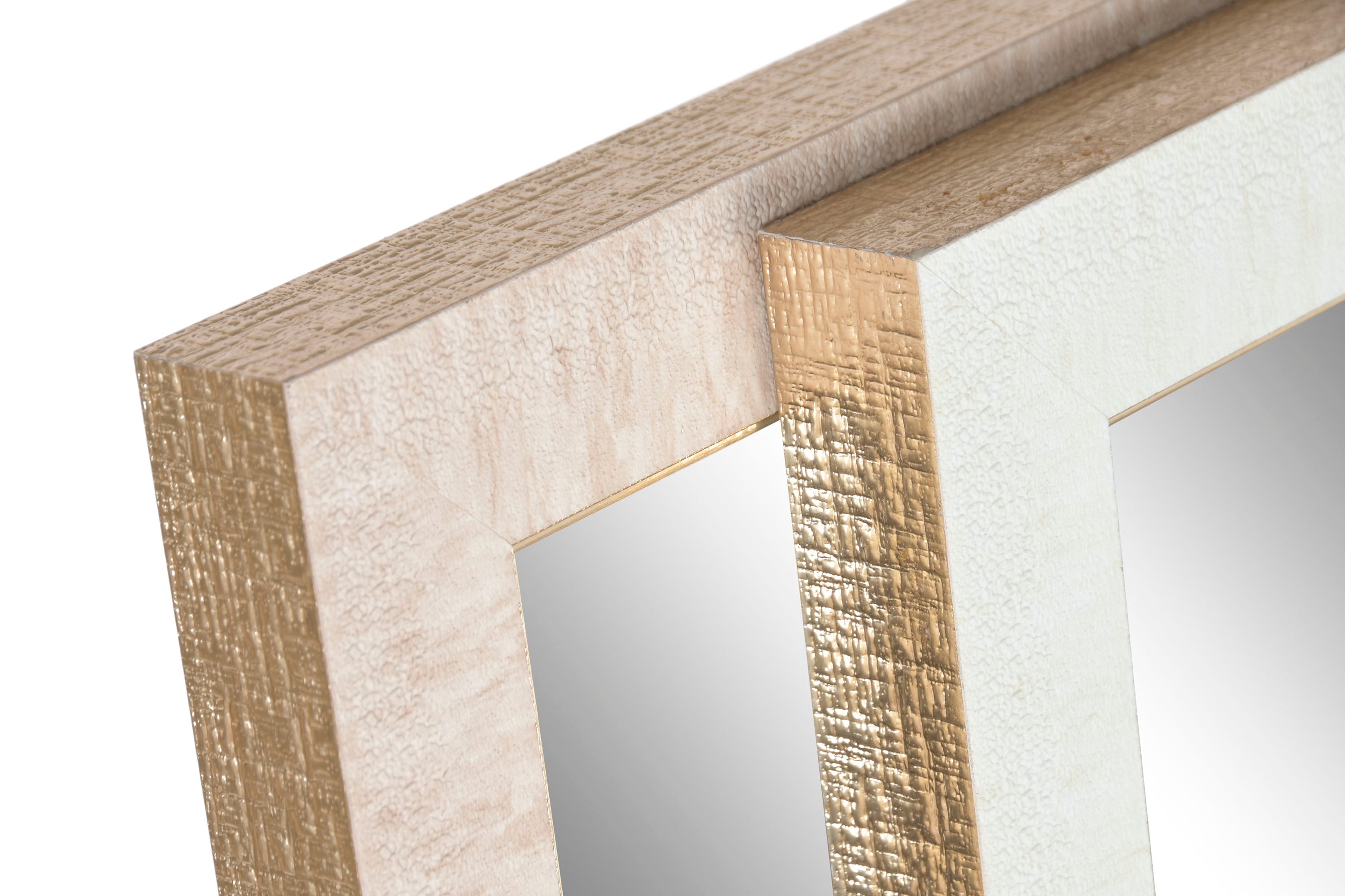 ESPELHO BEGE/DOURADO 35,5X40X156Cm