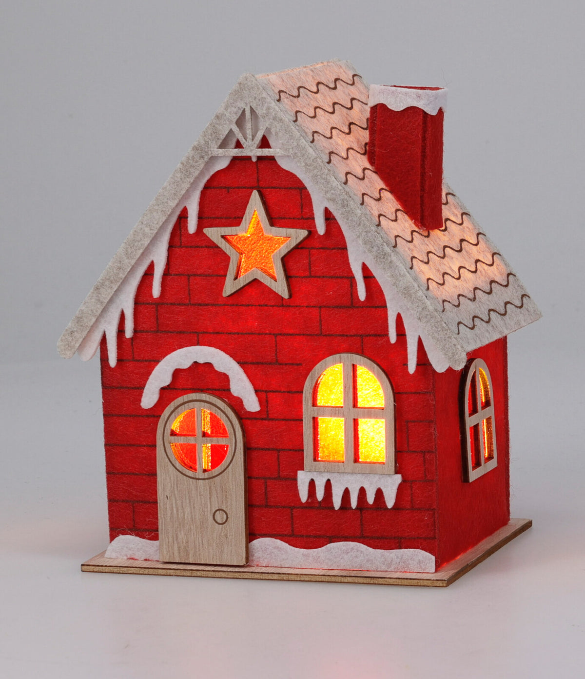 Casa tecido com LED 11x9x16 cm (imagem 3)