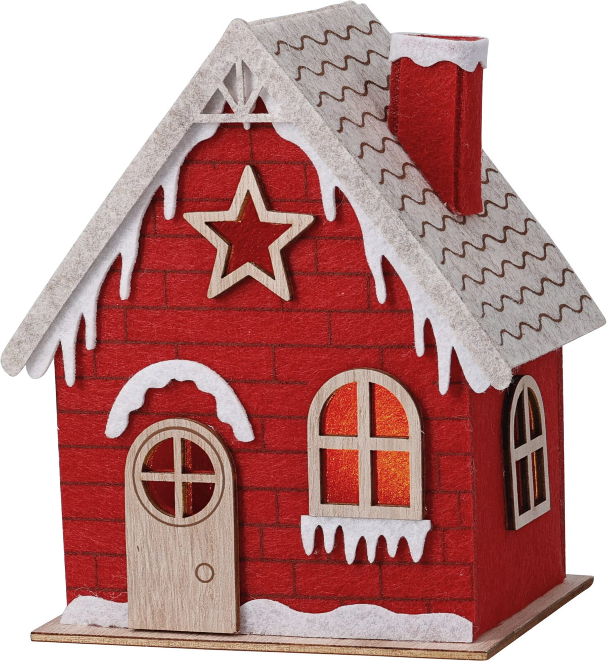 Casa tecido com LED 11x9x16 cm (imagem 5)