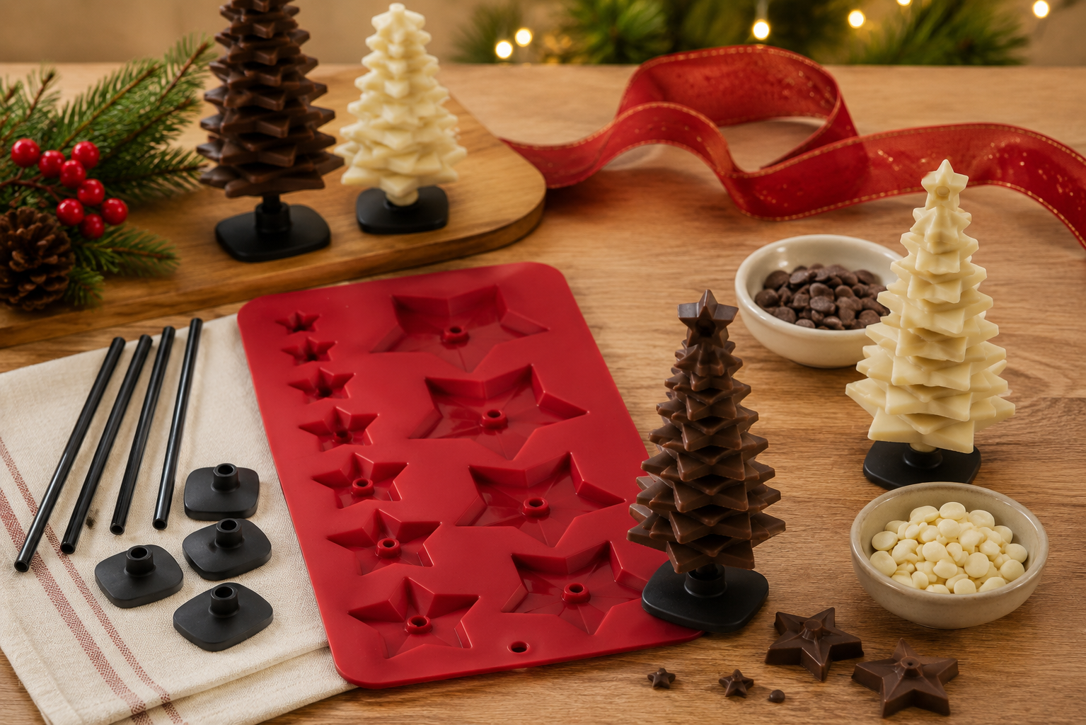 FORMA SILICONE P/ ÁRVORES CHOCOLATE