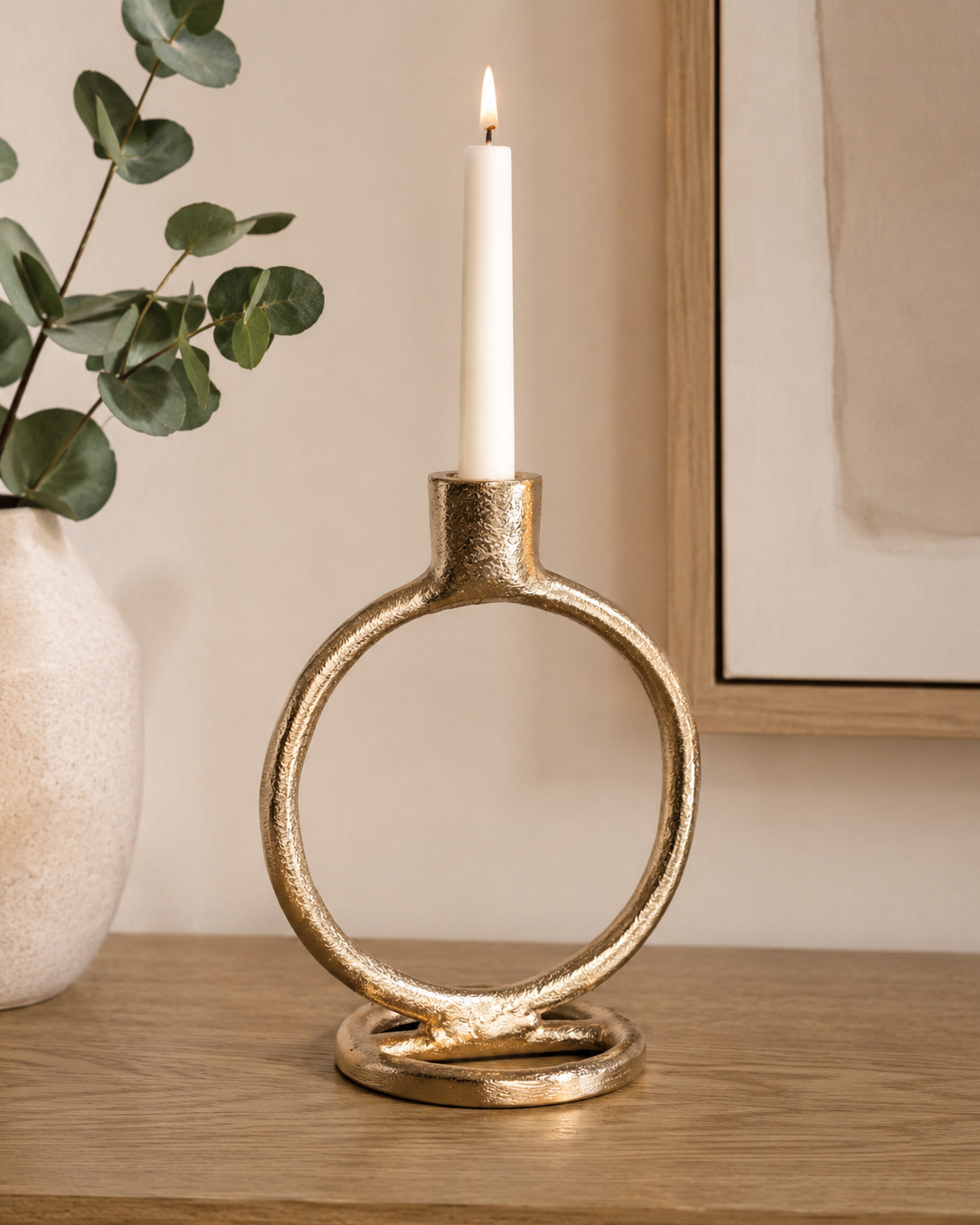 CASTIÇAL DOURADO 15Cm