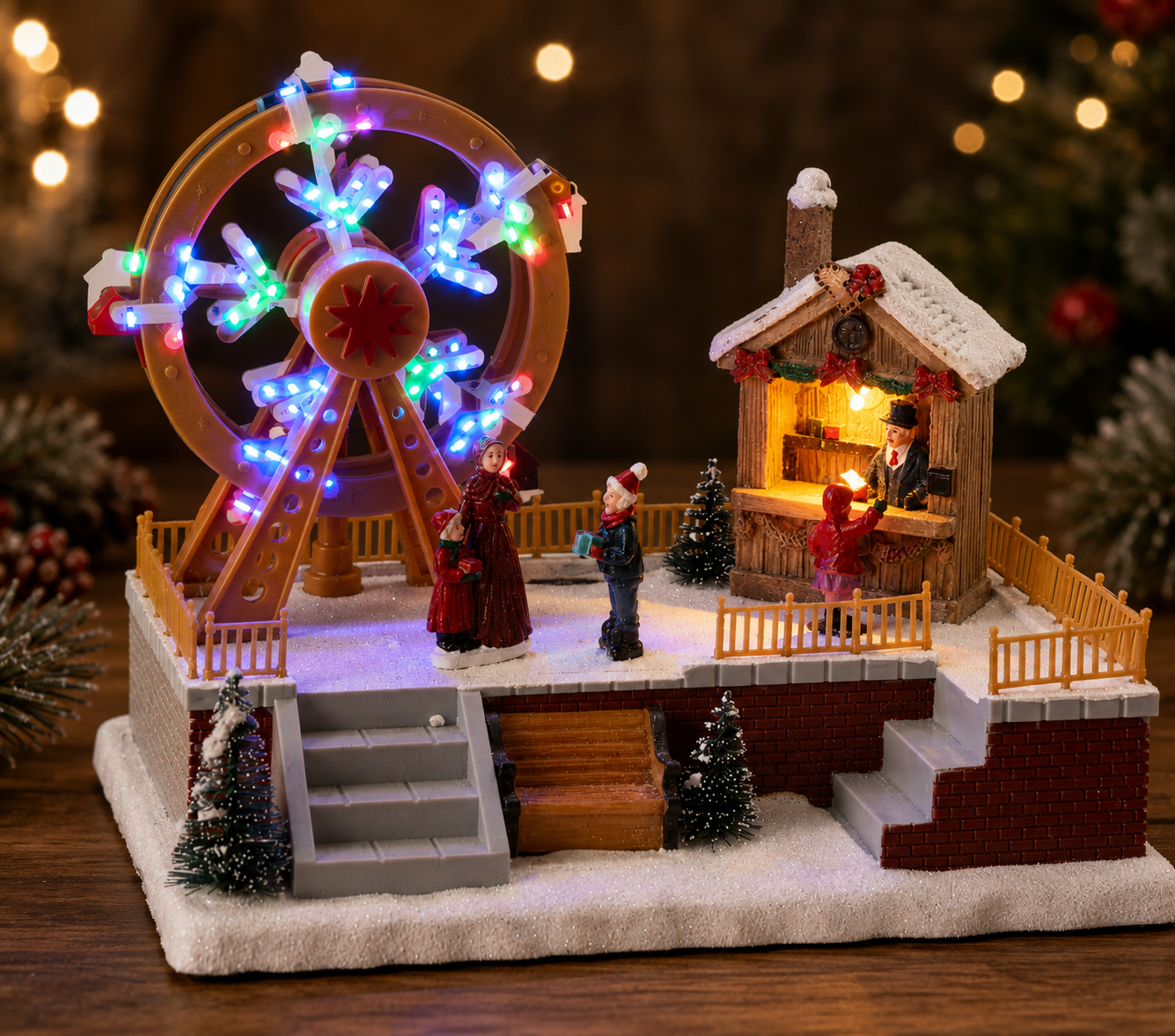 CARROCEL NATAL C/ LED 24X15X25Cm