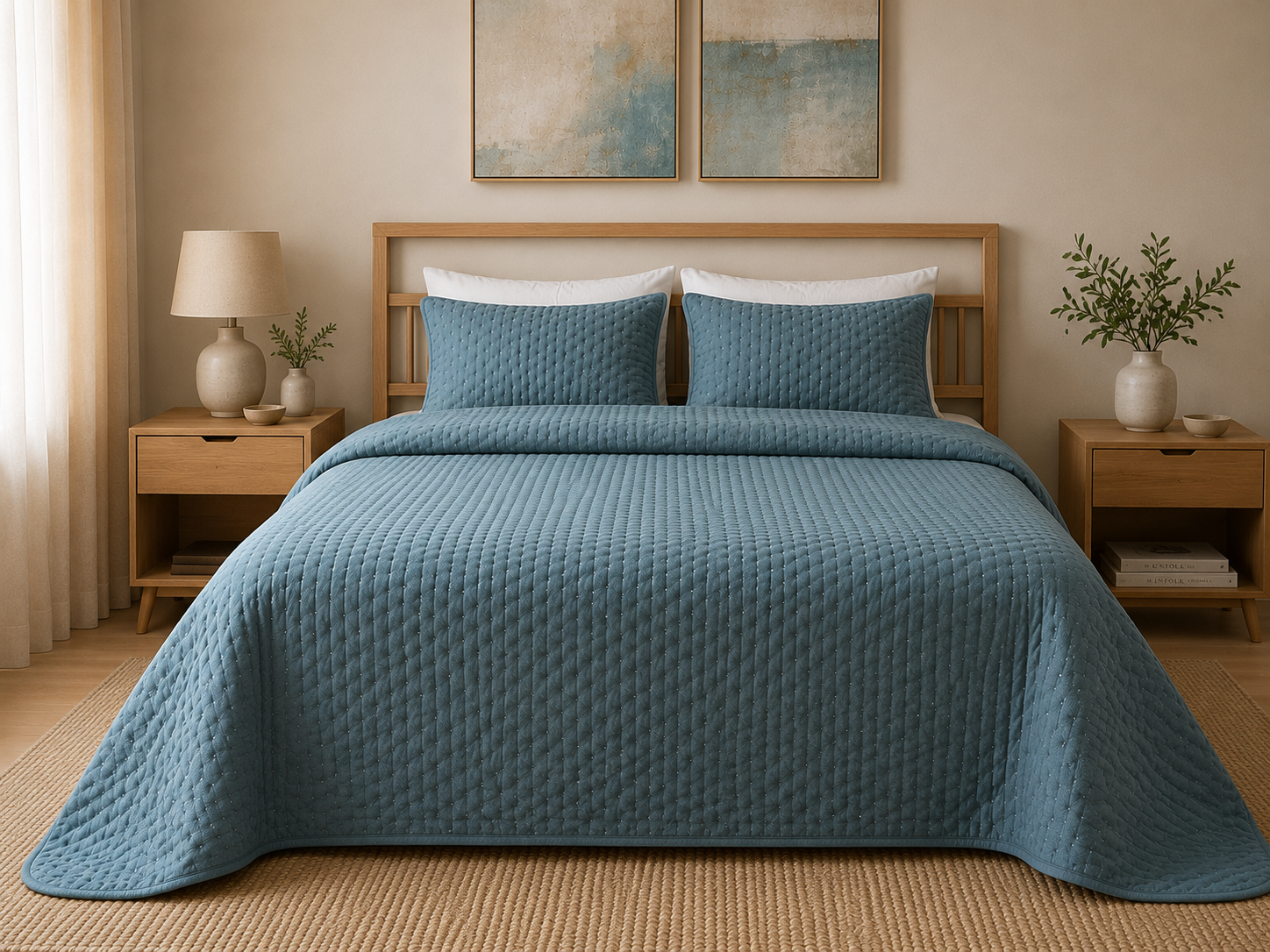 COLCHA BASIC AZUL 250X260Cm