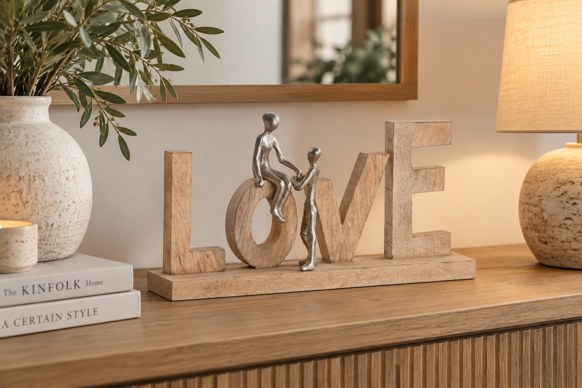 ESTATUETA LOVE/CASAL 51X8X26Cm