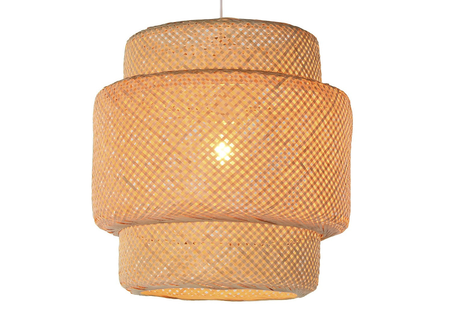 CANDEEIRO TETO BAMBU 50X50X55CM