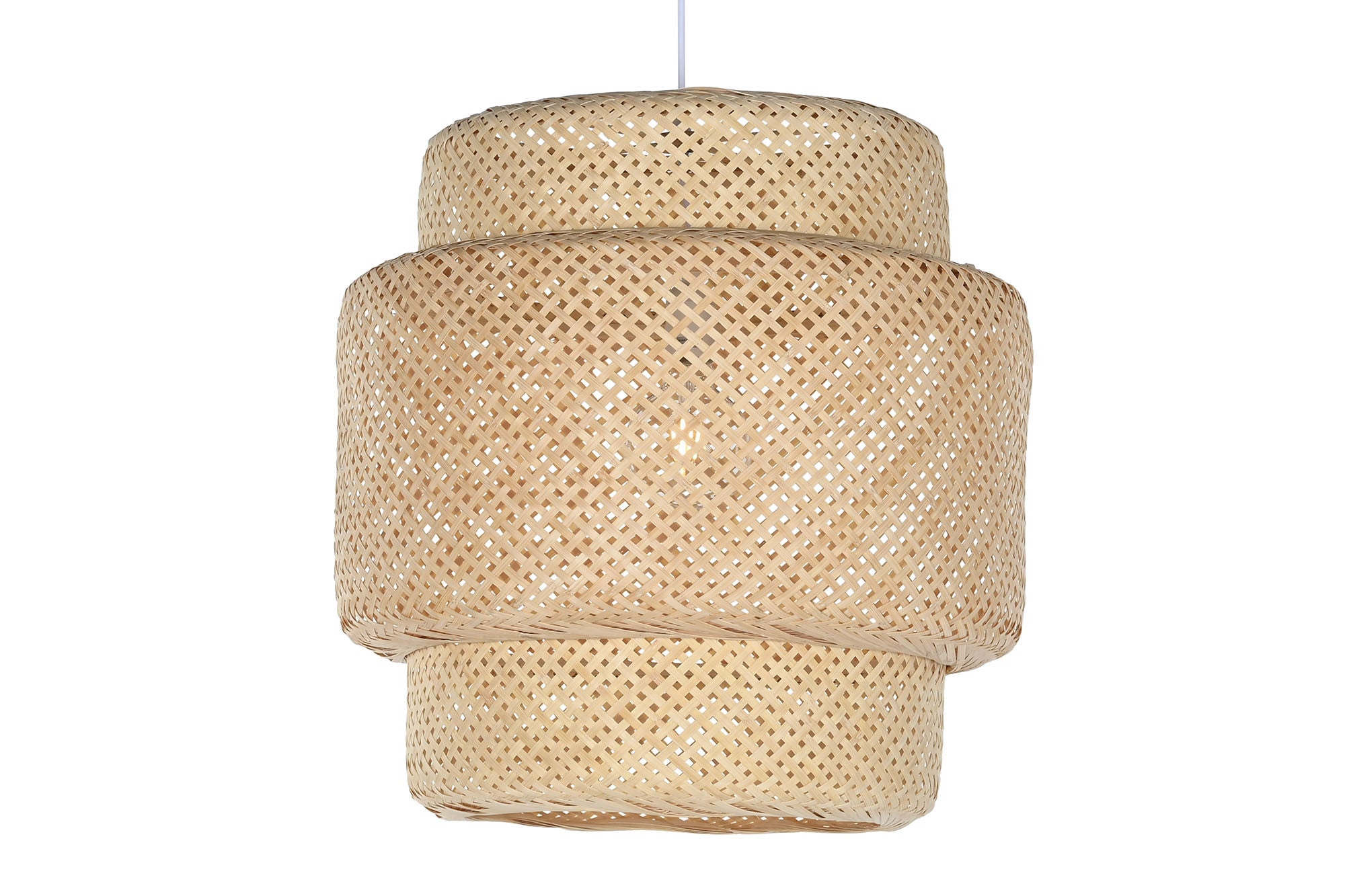 CANDEEIRO TETO BAMBU 50X50X55CM