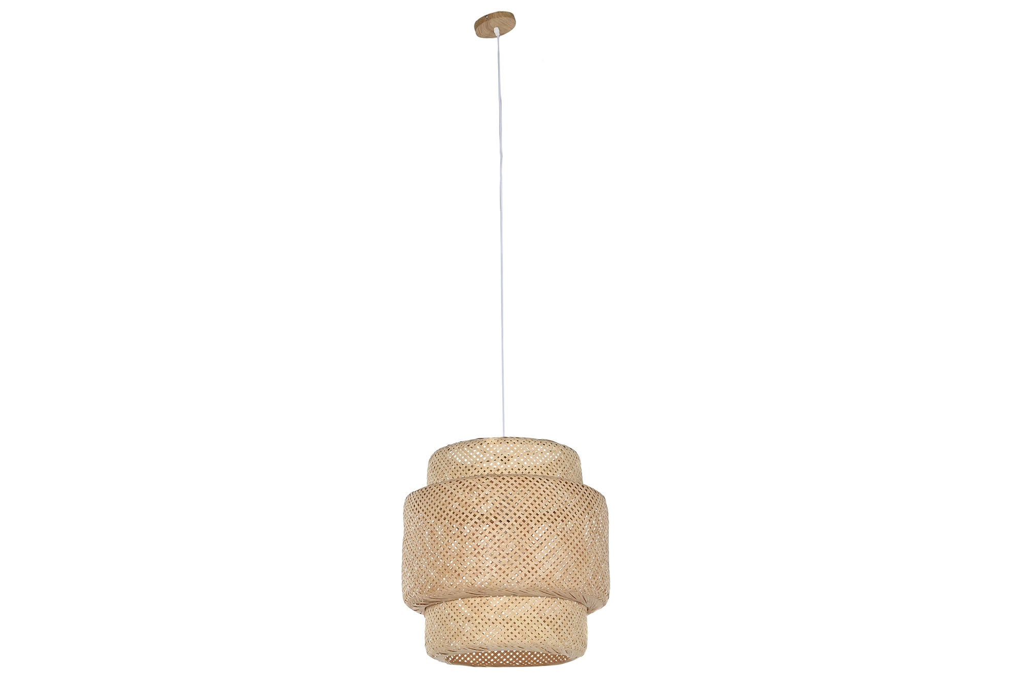 CANDEEIRO TETO BAMBU 50X50X55CM