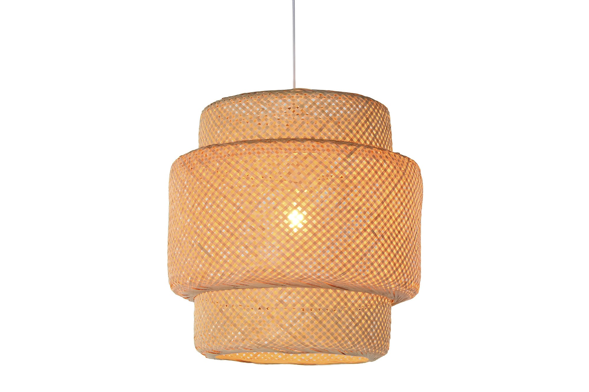 CANDEEIRO TETO BAMBU 50X50X55CM
